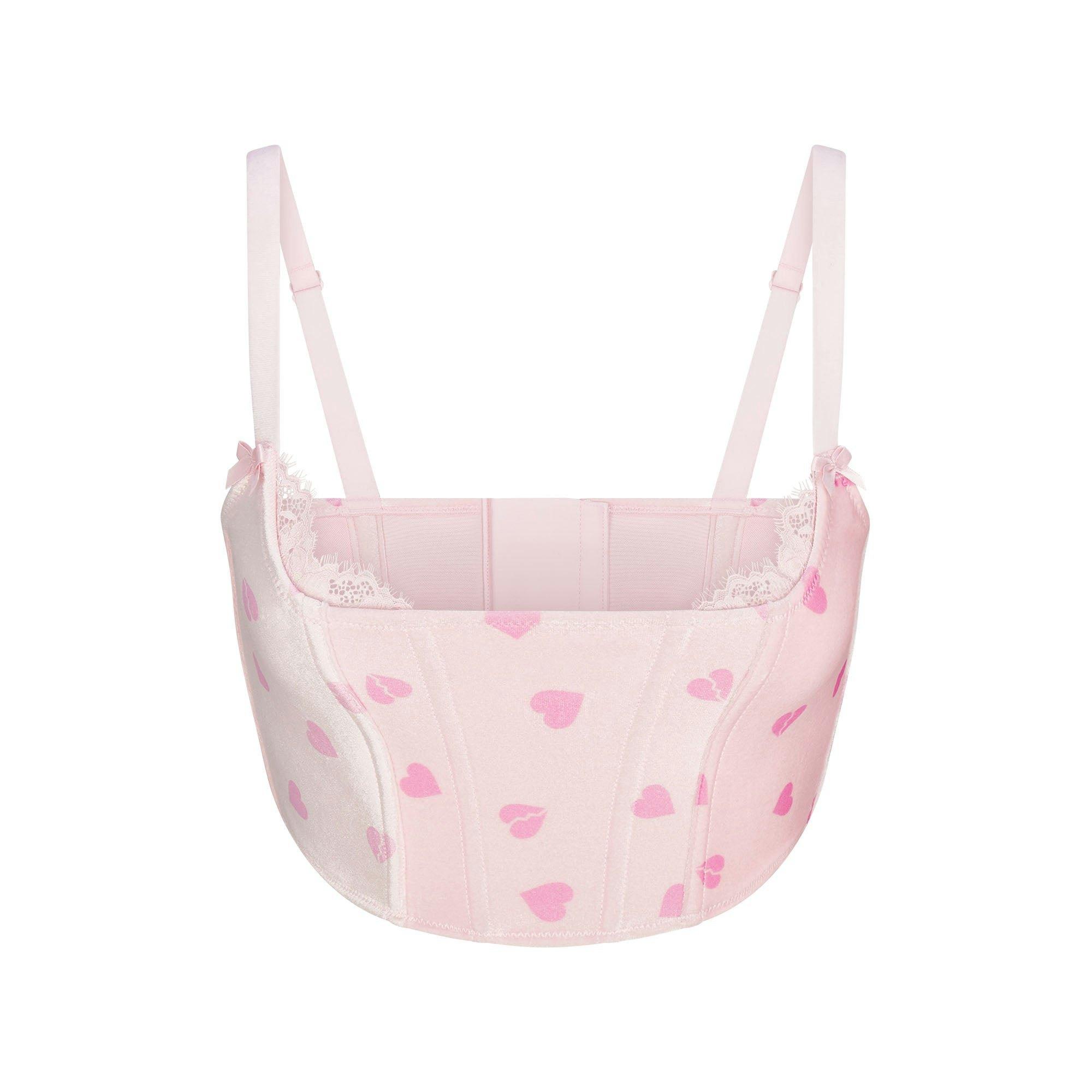 VELVET LACE CROPPED CORSET | CHERRY BLOSSOM HEART BREAKER Product Image