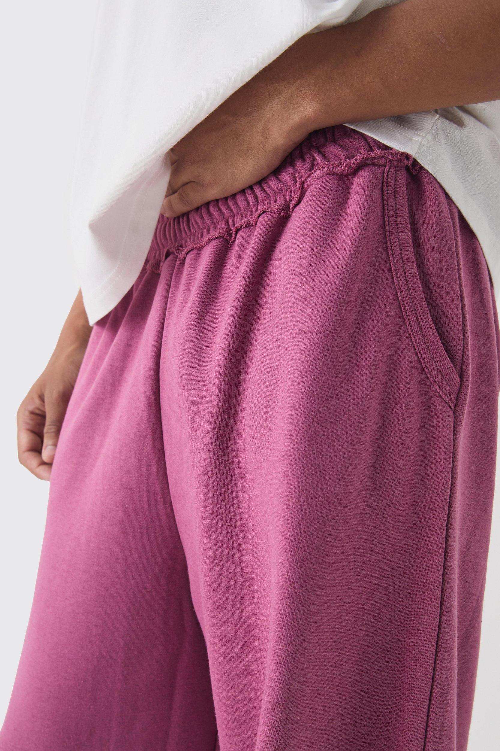 Extreme Wide Leg Raw Edge Loopback Sweatpants | boohooMAN USA Product Image