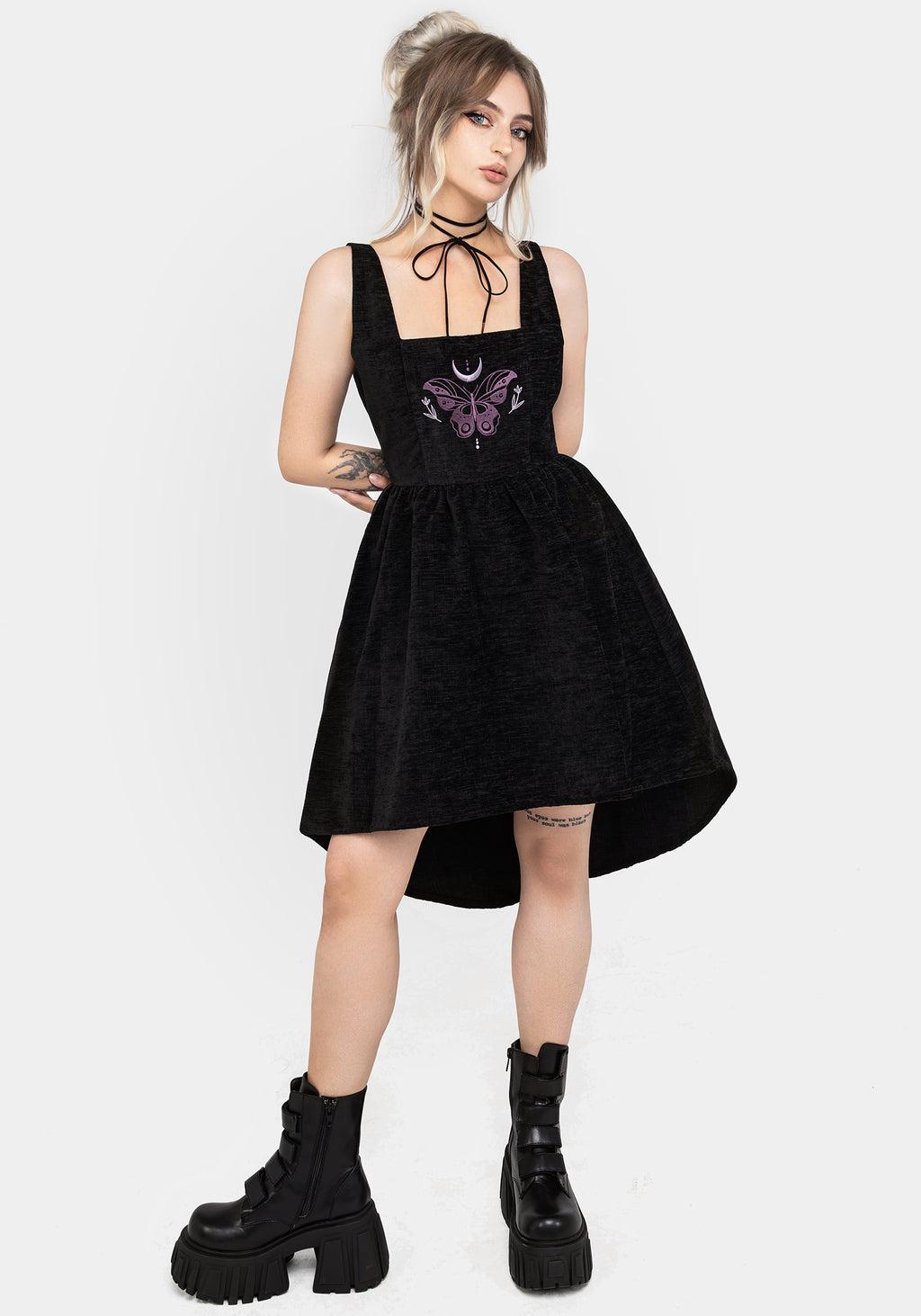 Cocoon Butterfly Embroidered Mini Dress Product Image