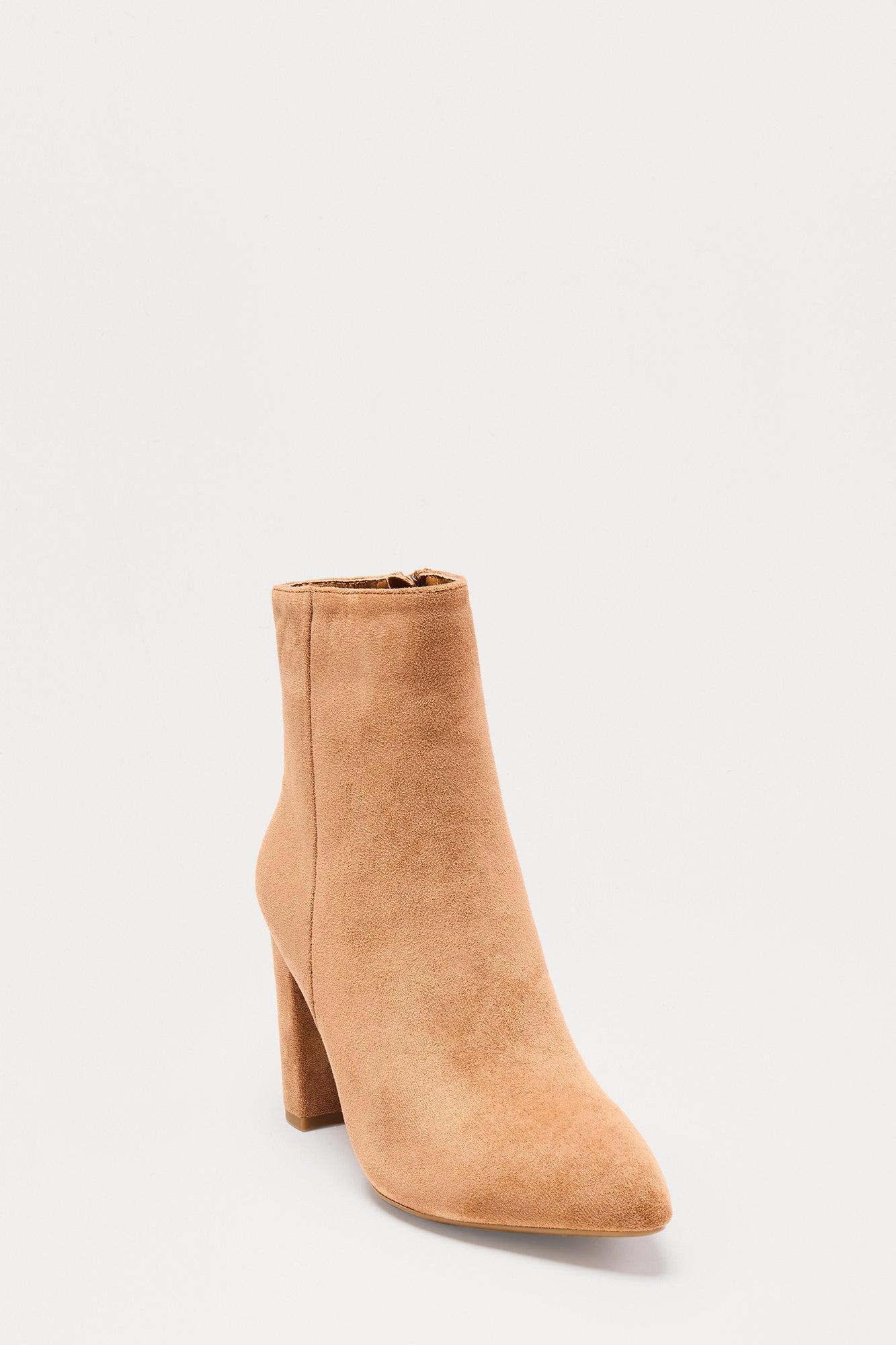 Park Faux Suede Booties - Camel Female Product Image