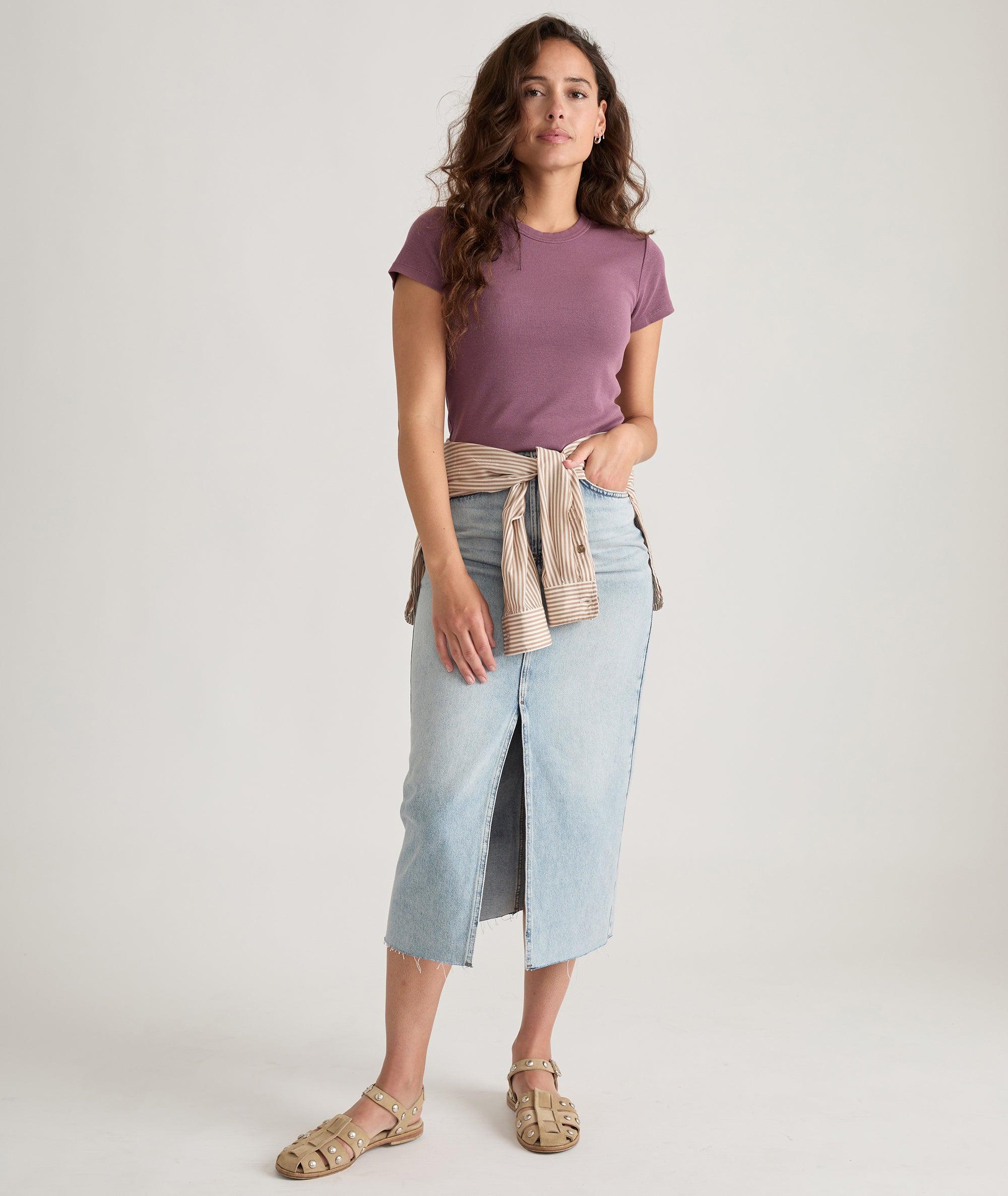 Lexi Rib Sun-In Crew Tee Product Image