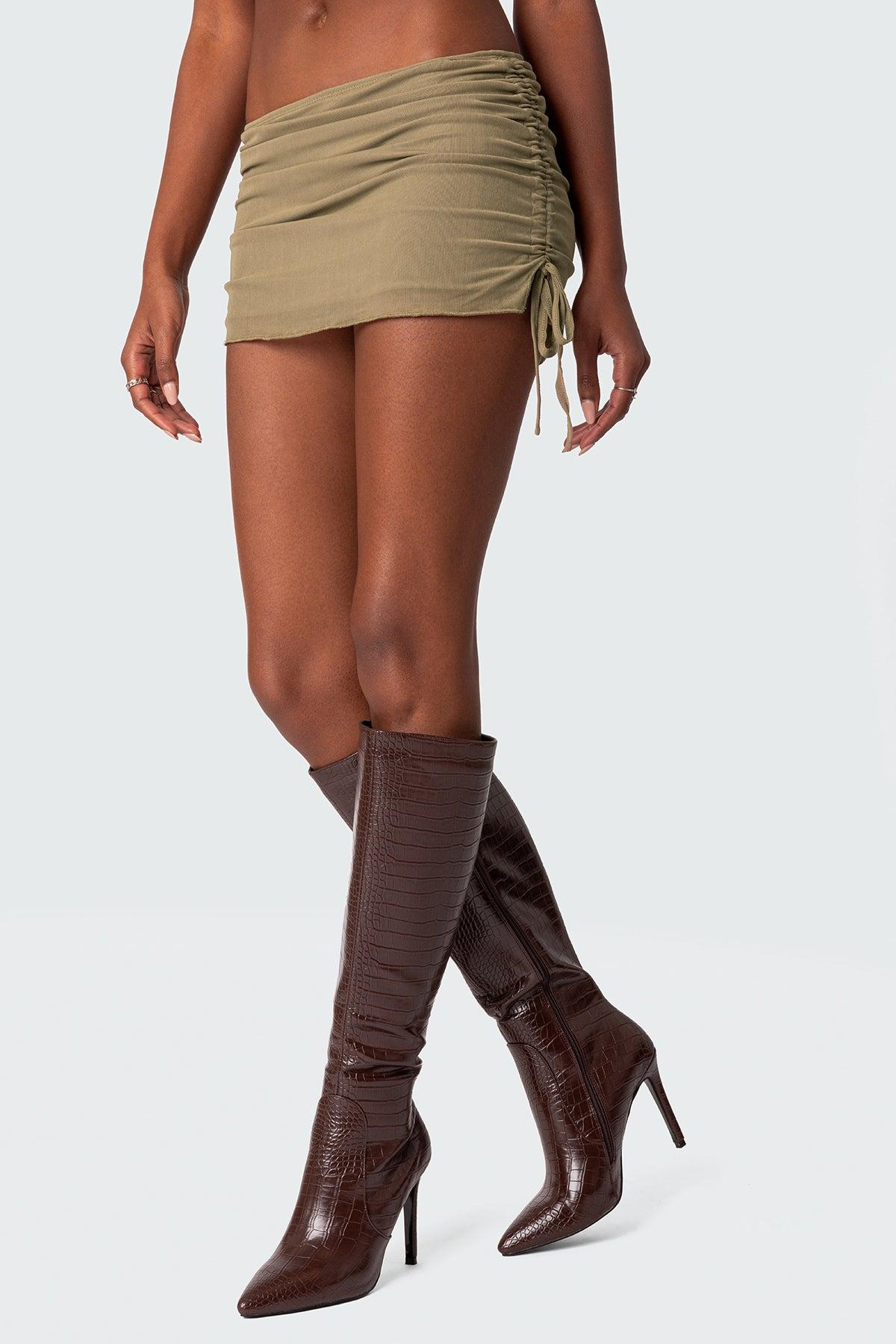 Joy Asymmetric Sheer Mesh Tube Top Product Image