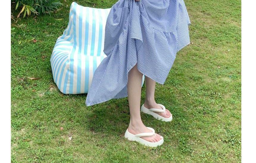 Platform Plain Flip Flops Product Image