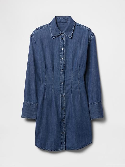 Western Denim Mini Shirtdress Product Image