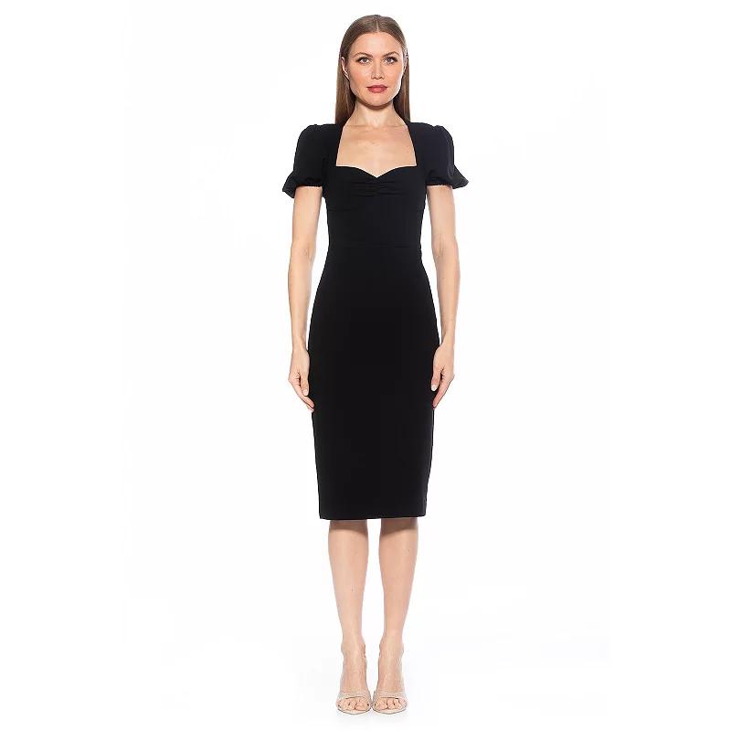 Women's ALEXIA ADMOR Micaela Puff Sleeve Sweetheart Sheath Dress,  Product Image