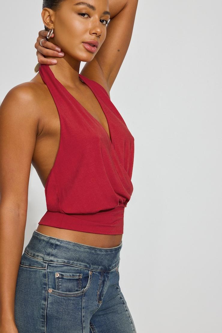 Short Sleeve Boat Neck Top Product Image