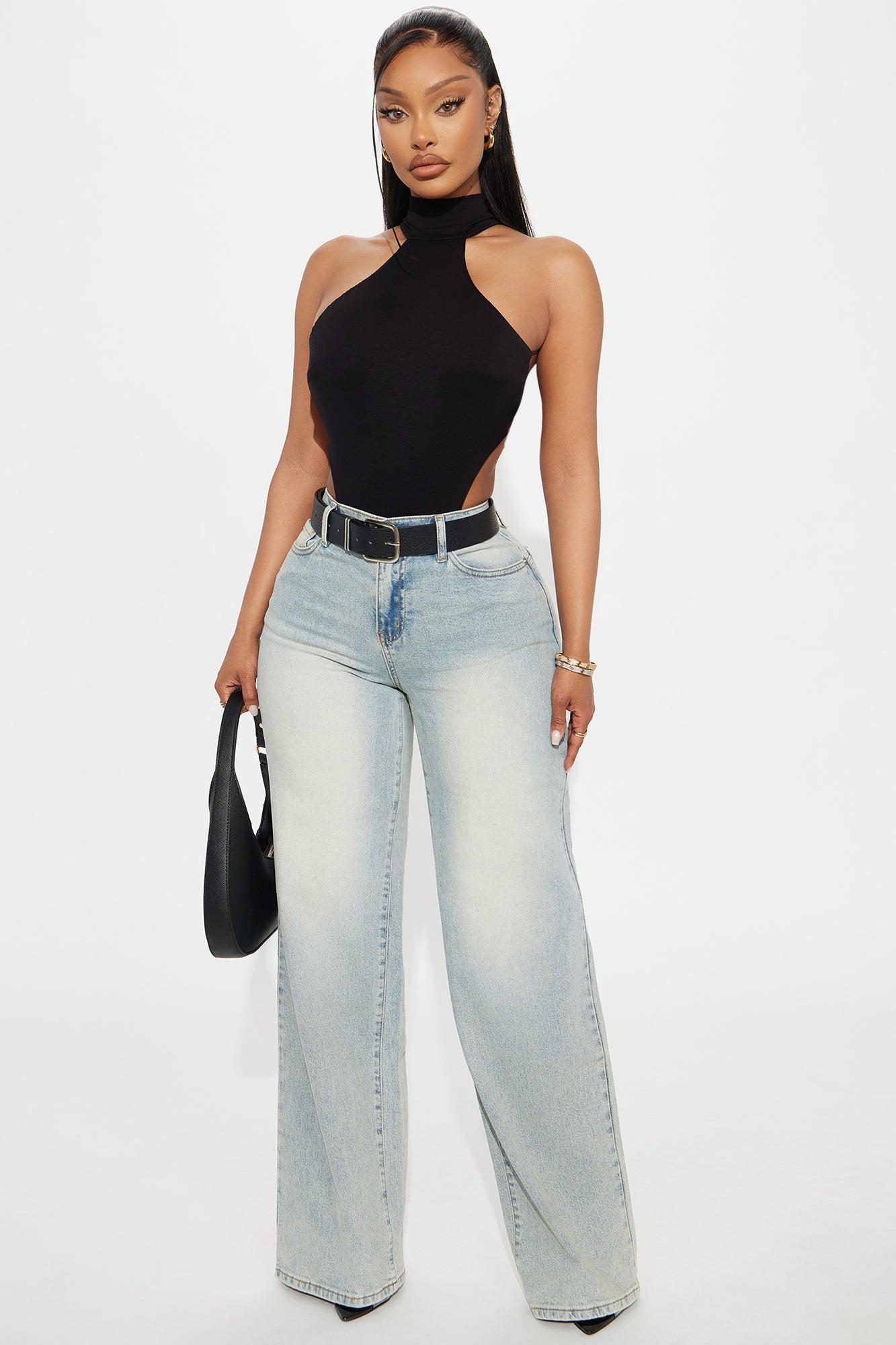 Firelight Turtle Neck Backless Bodysuit - Black Female Product Image