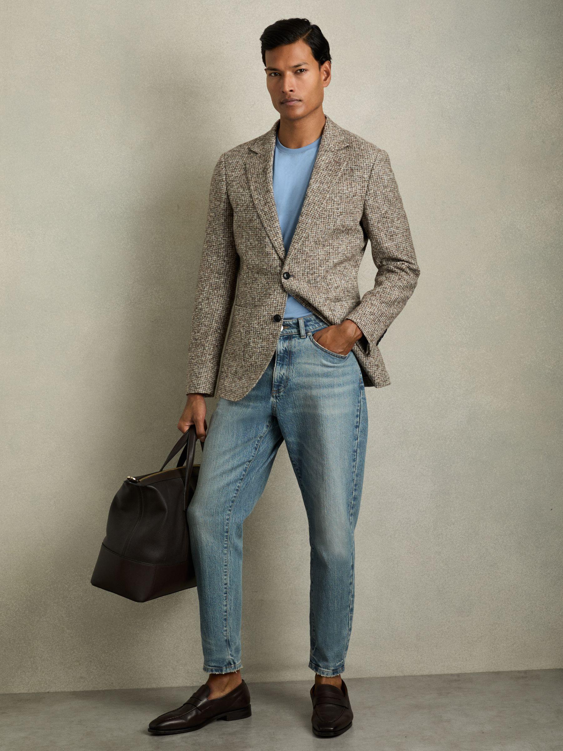 Crew Neck T-Shirt in Dusty Blue Product Image