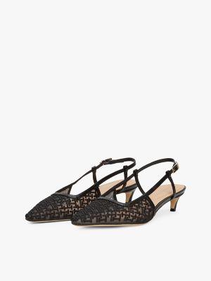 Embroidered Monogram Heeled Slingback Product Image