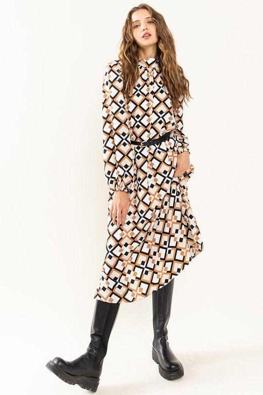 Gia Printed Midi Dress Product Image