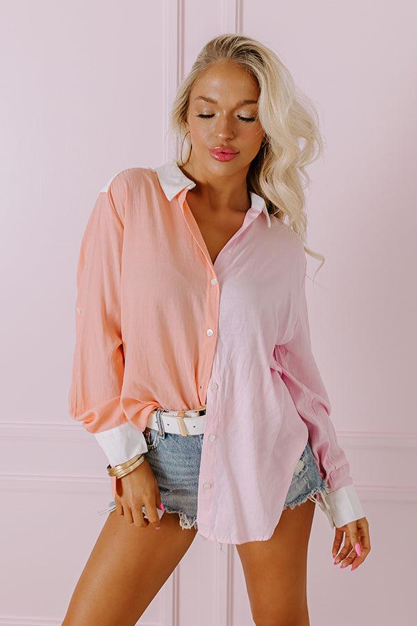 Maine Way Color Block Button Up Product Image