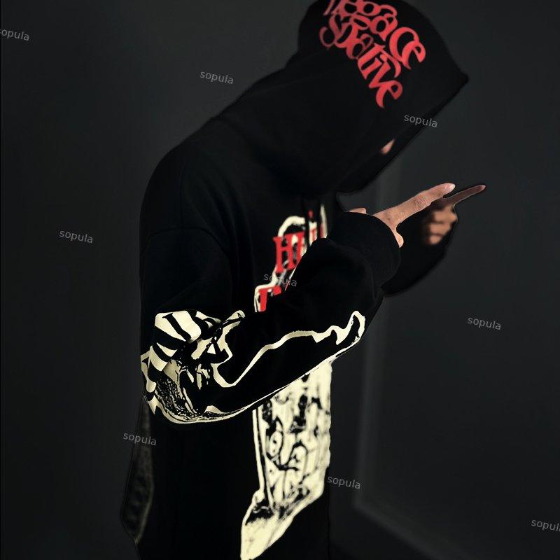 Sopula Mummy Vintage Punk Graphic Hoodie Product Image