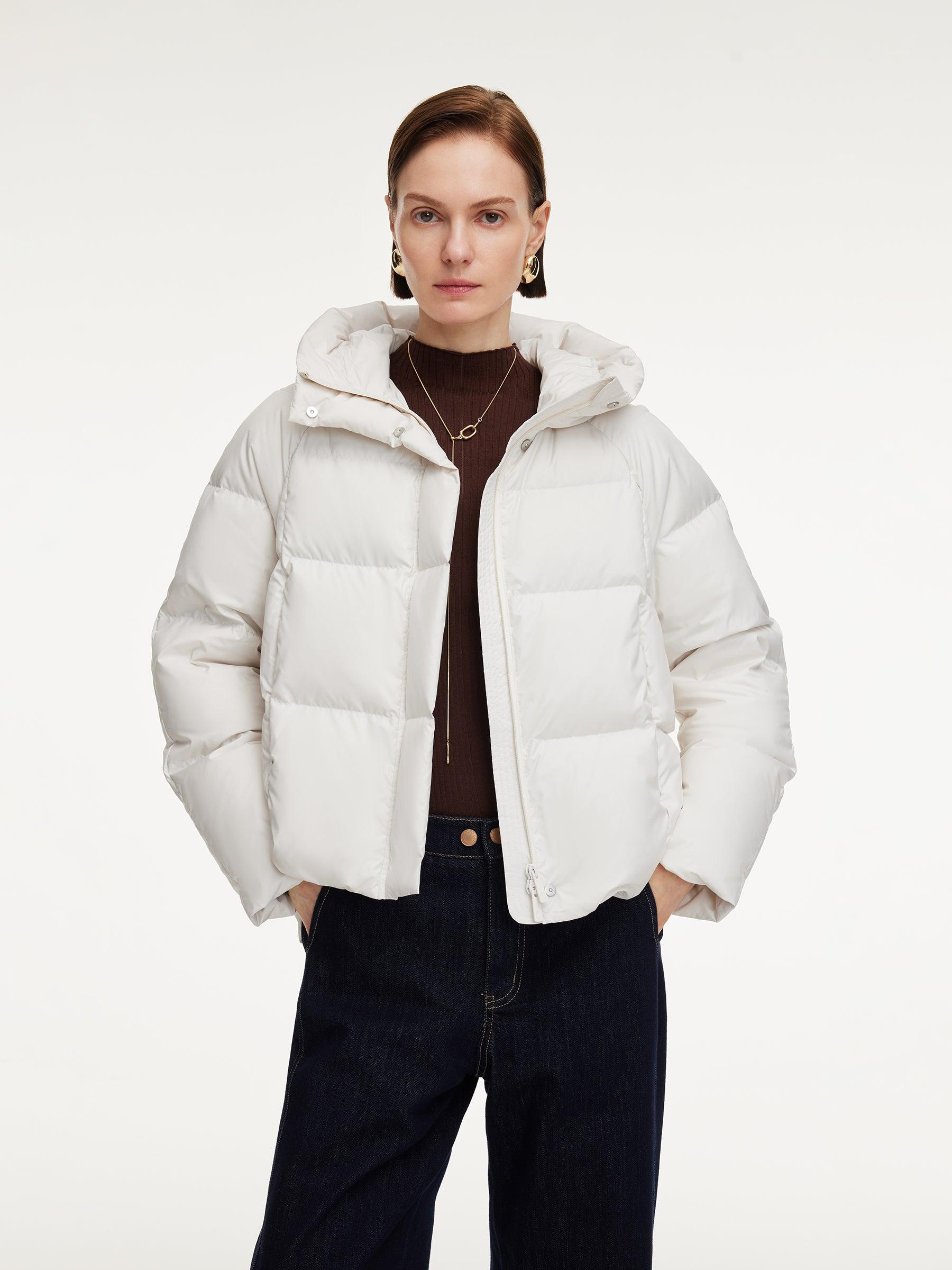 Hooded Zip-Up Goose Down Jacket Product Image