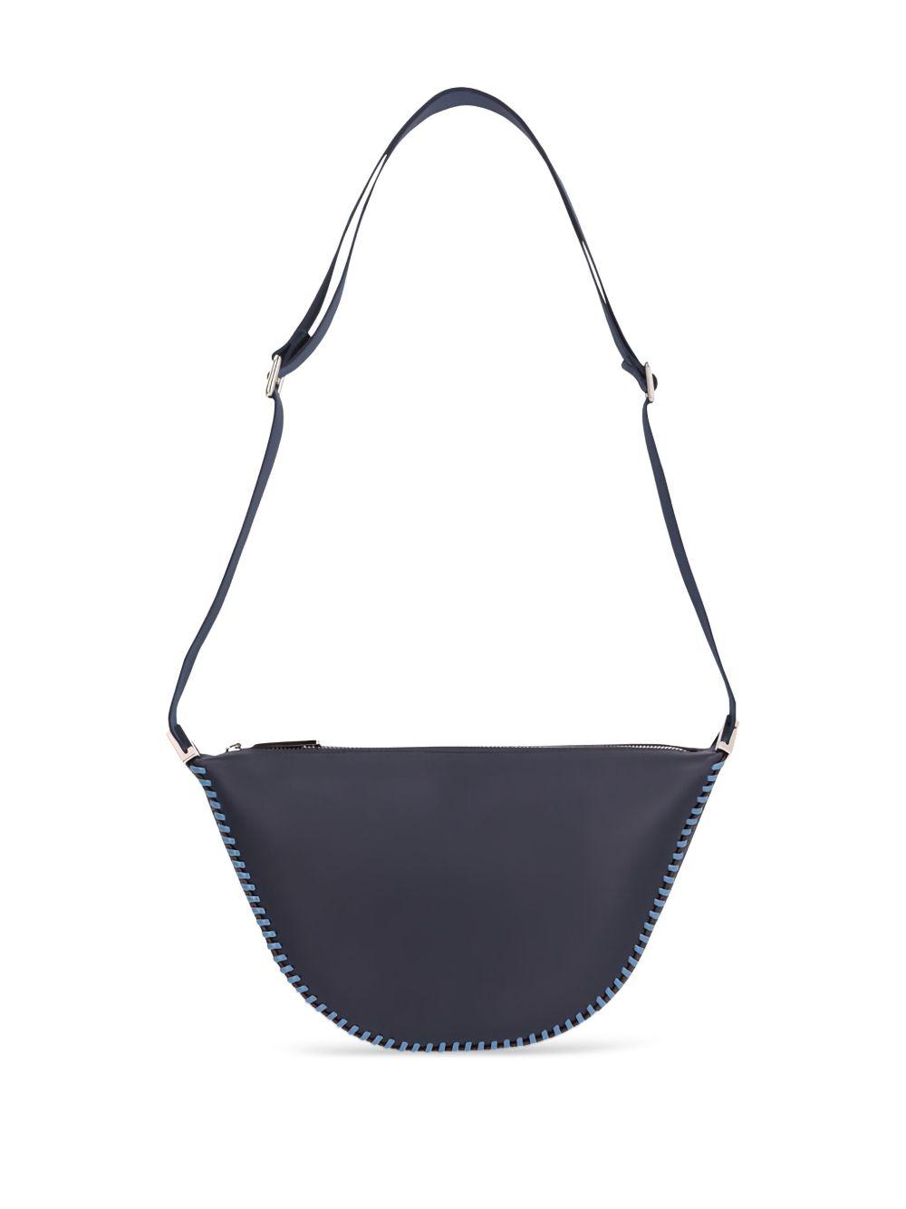 small Melon curved-edge leather messenger bag Product Image