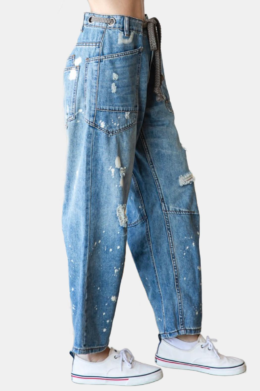 Washed Distressed Jeans Product Image