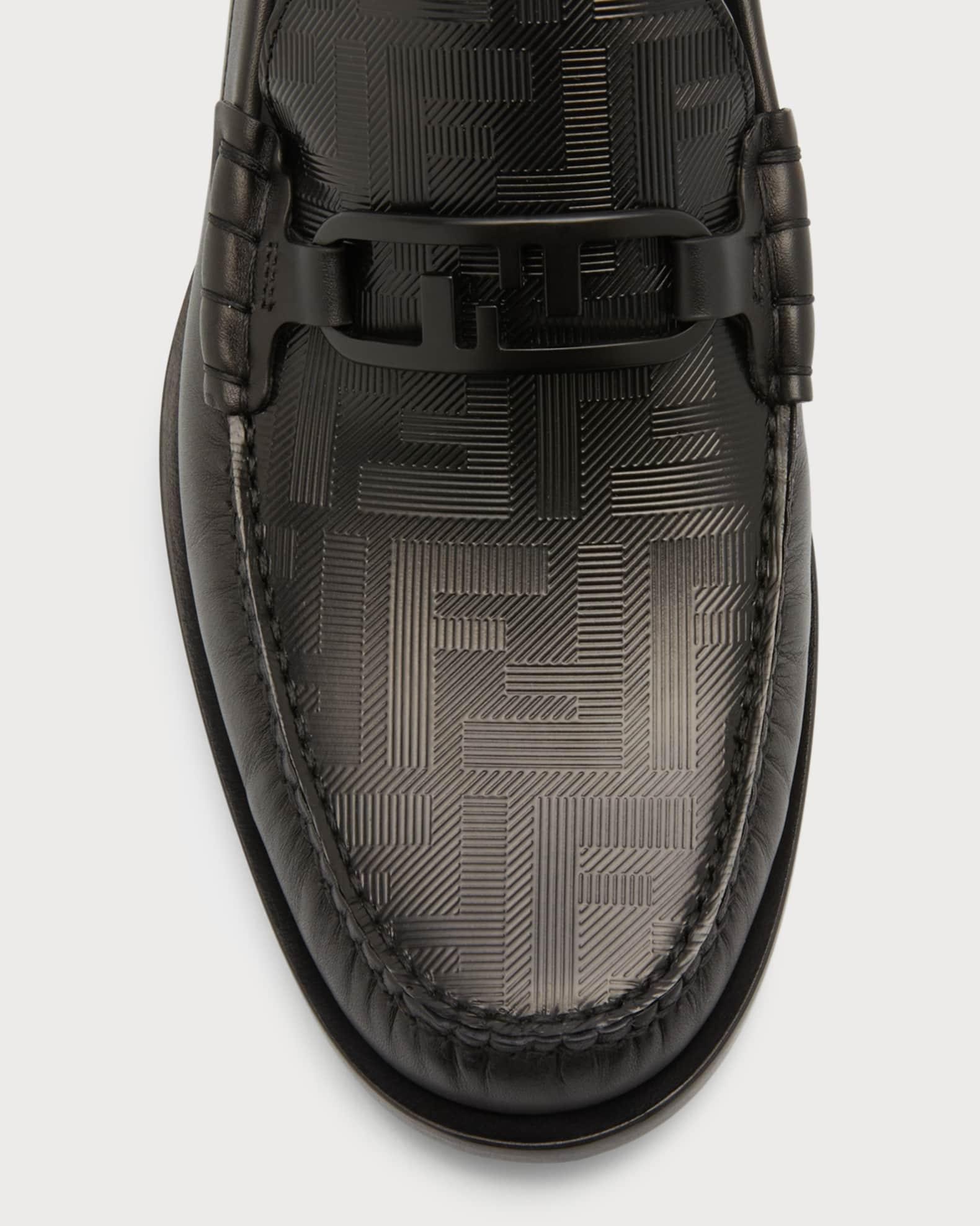 Men's Tonal FF-Monogram Leather Loafers Product Image