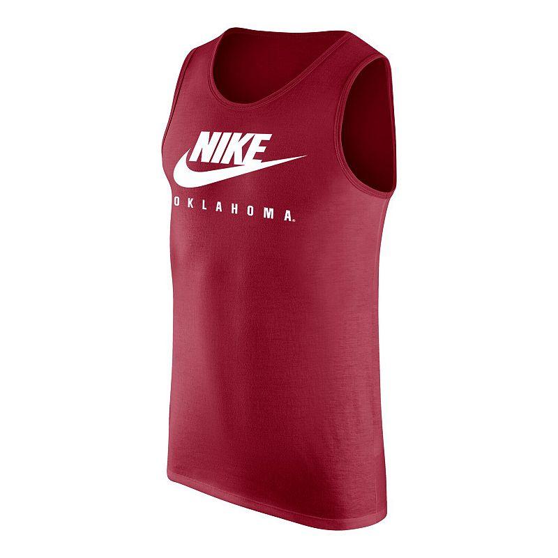 Men's Nike Crimson Oklahoma Sooners Futura Performance Scoop Neck Tank Top, Size: Medium, Red Product Image
