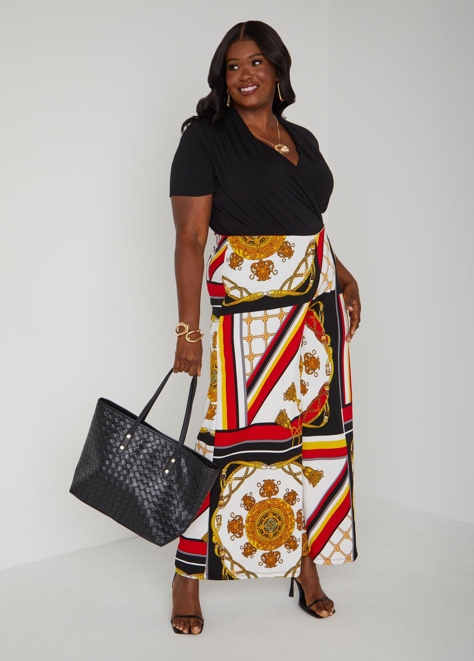 Basketweave Faux Leather Tote Product Image