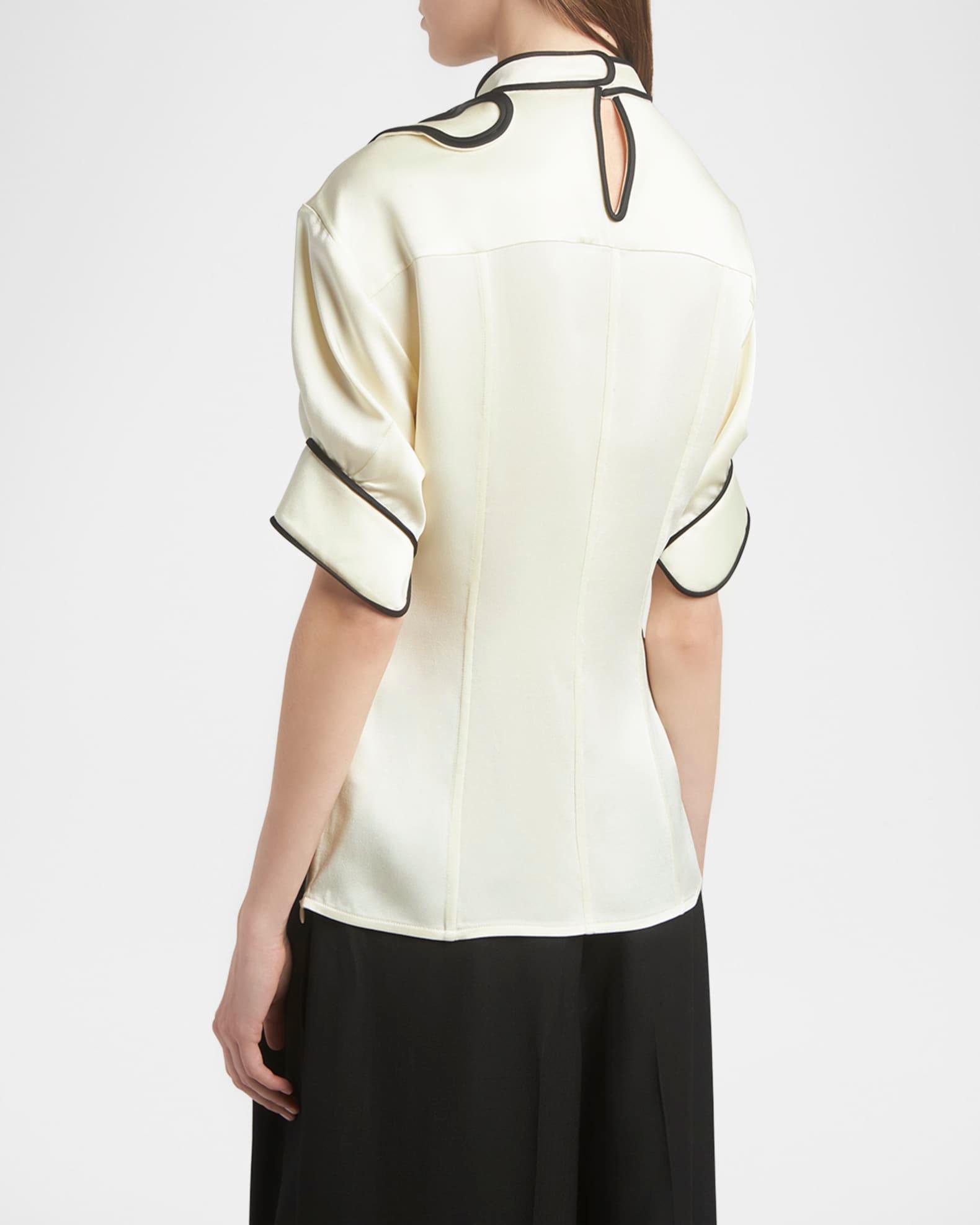 Swirl Embroidered Fitted Shirt Product Image