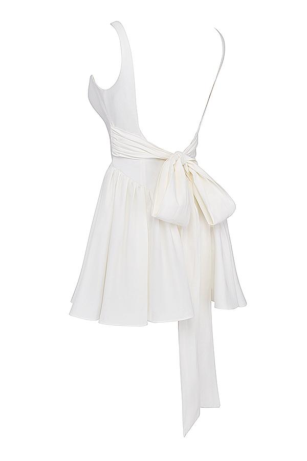 Florianne  ivory cotton bow mini dress Product Image