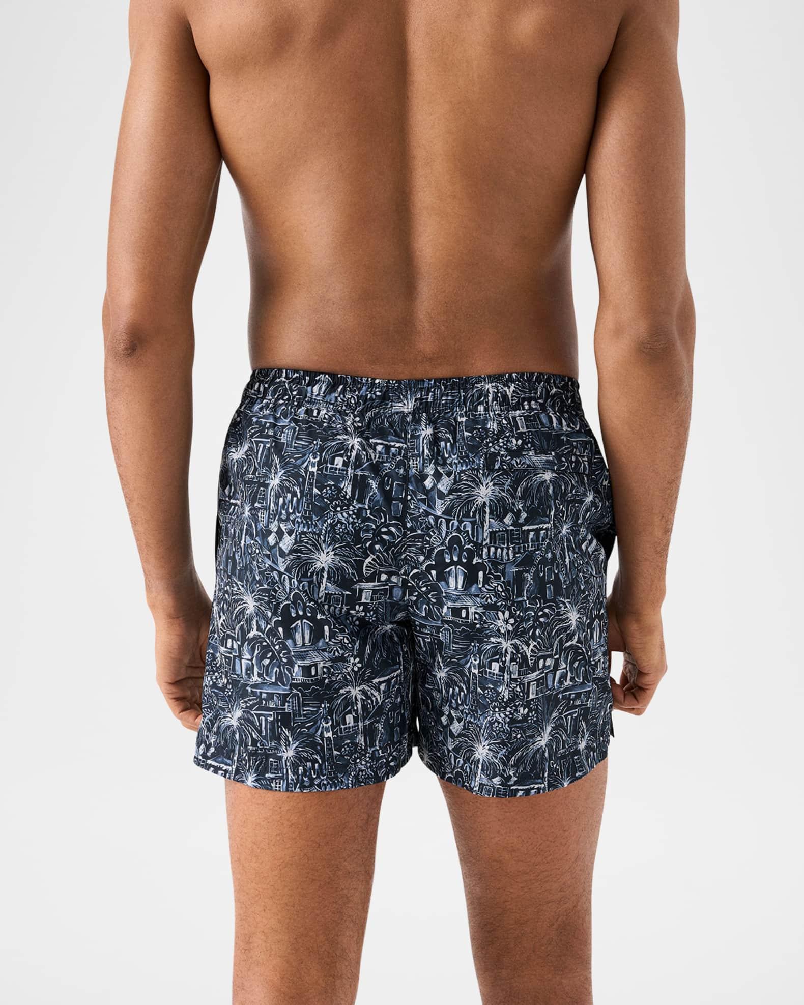 Men's Palm Tree Slim Swim Trunks Product Image