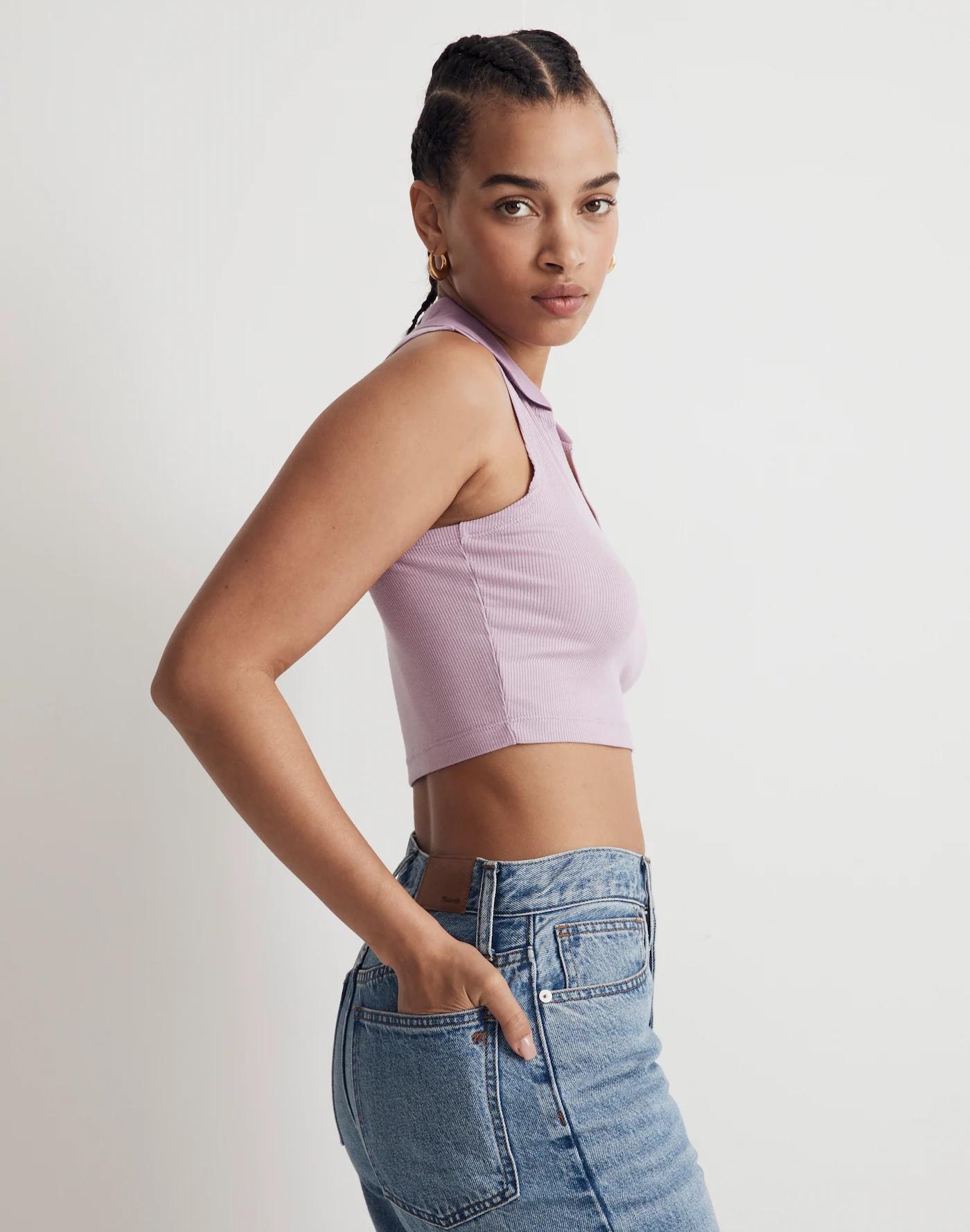 Polo Crop Tank Top Product Image