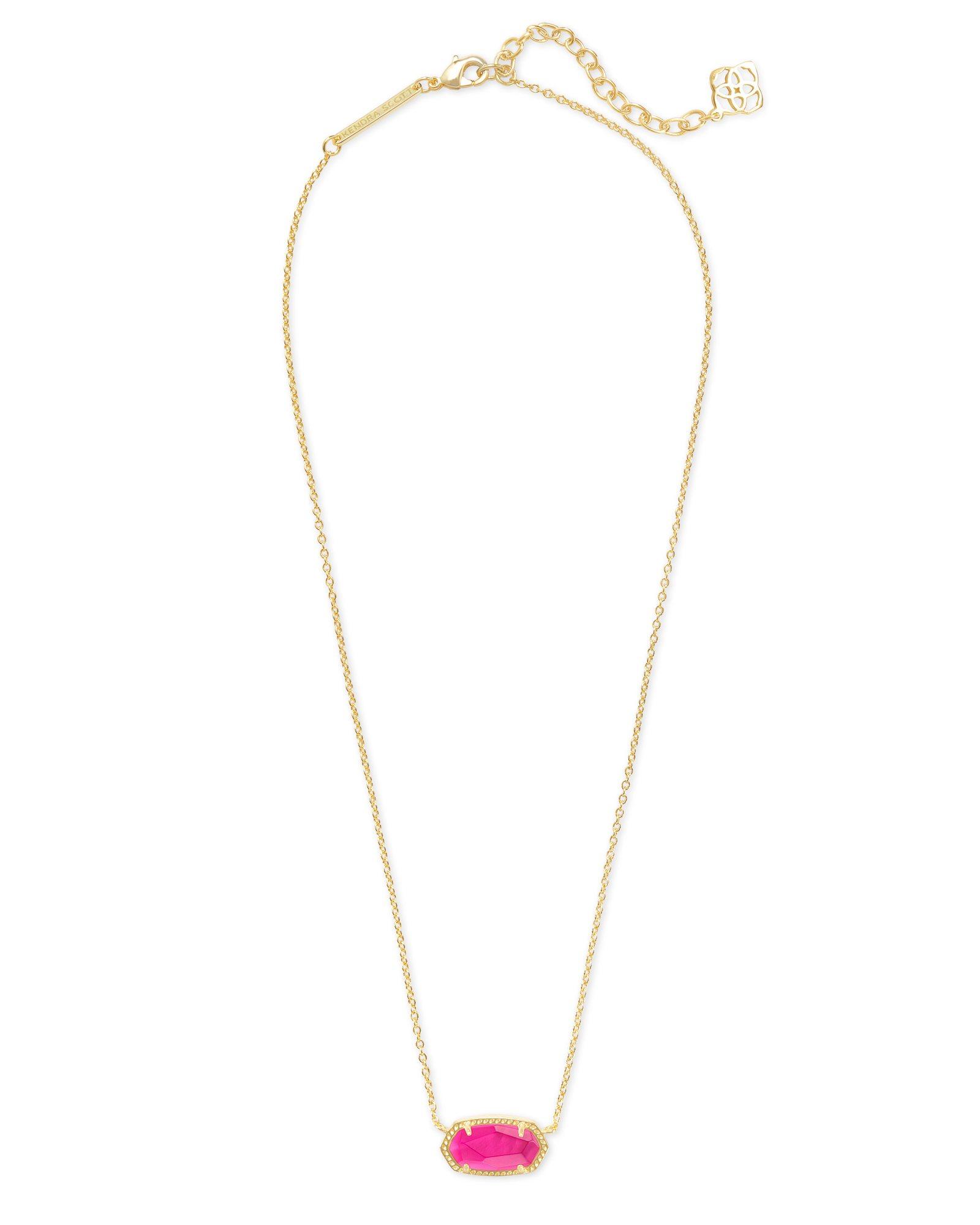 Elisa Gold Pendant Necklace in Peridot Illusion Product Image