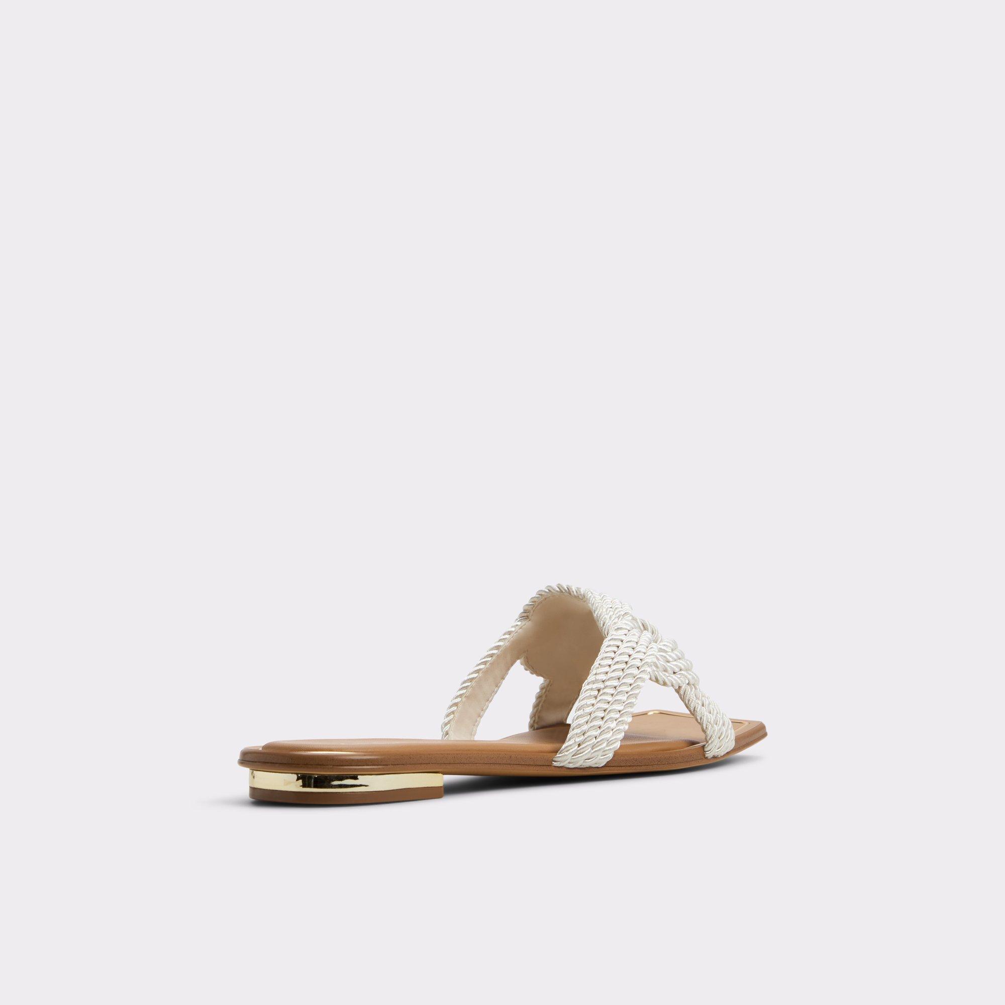 ALDO Karlie - Women's Flat Sandals - White, Size 6 Product Image
