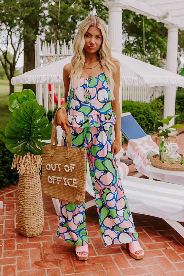 Set For Vacay Tank in Kelly Green Product Image