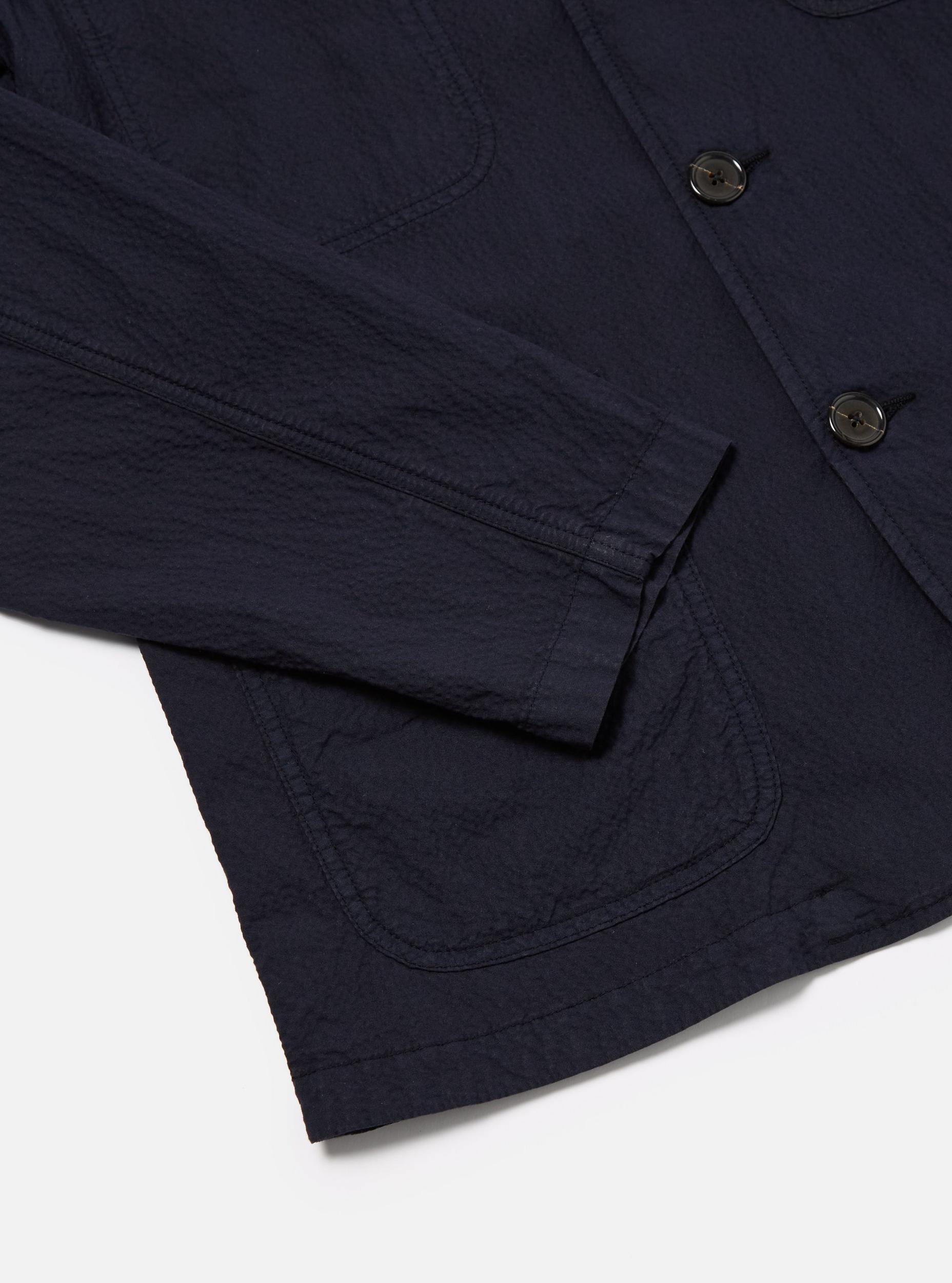 Navy Seersucker II Bakers Jacket Product Image