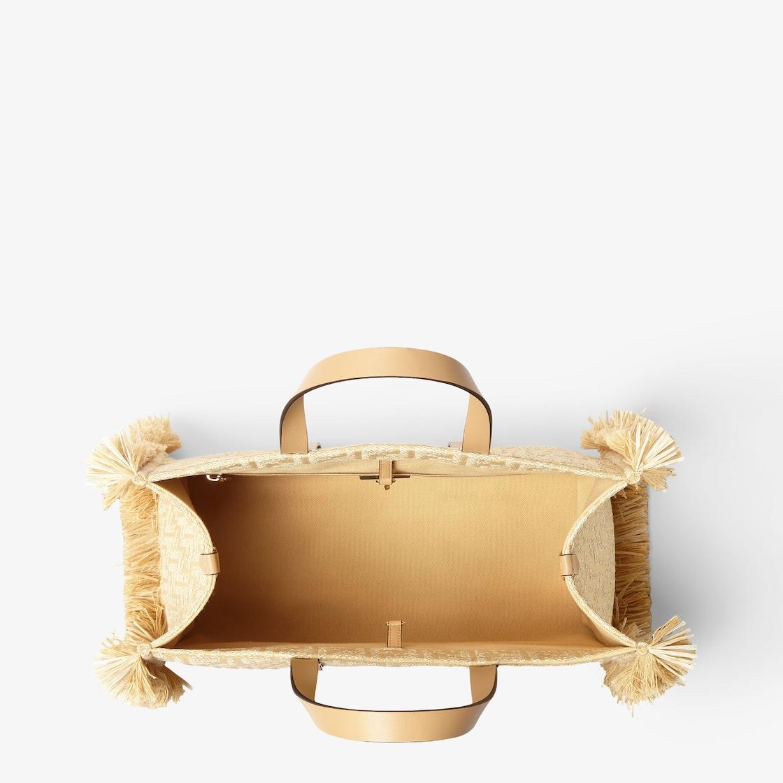 Summer ToteJacquard fabric bag with Raffia FF Product Image