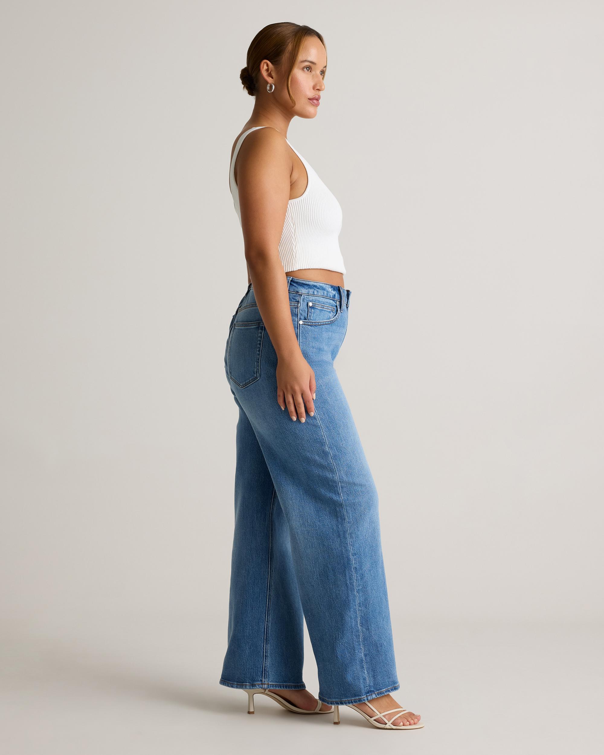 Quince | Women's Bella Stretch Relaxed Straight Jeans Organic Cotton Product Image