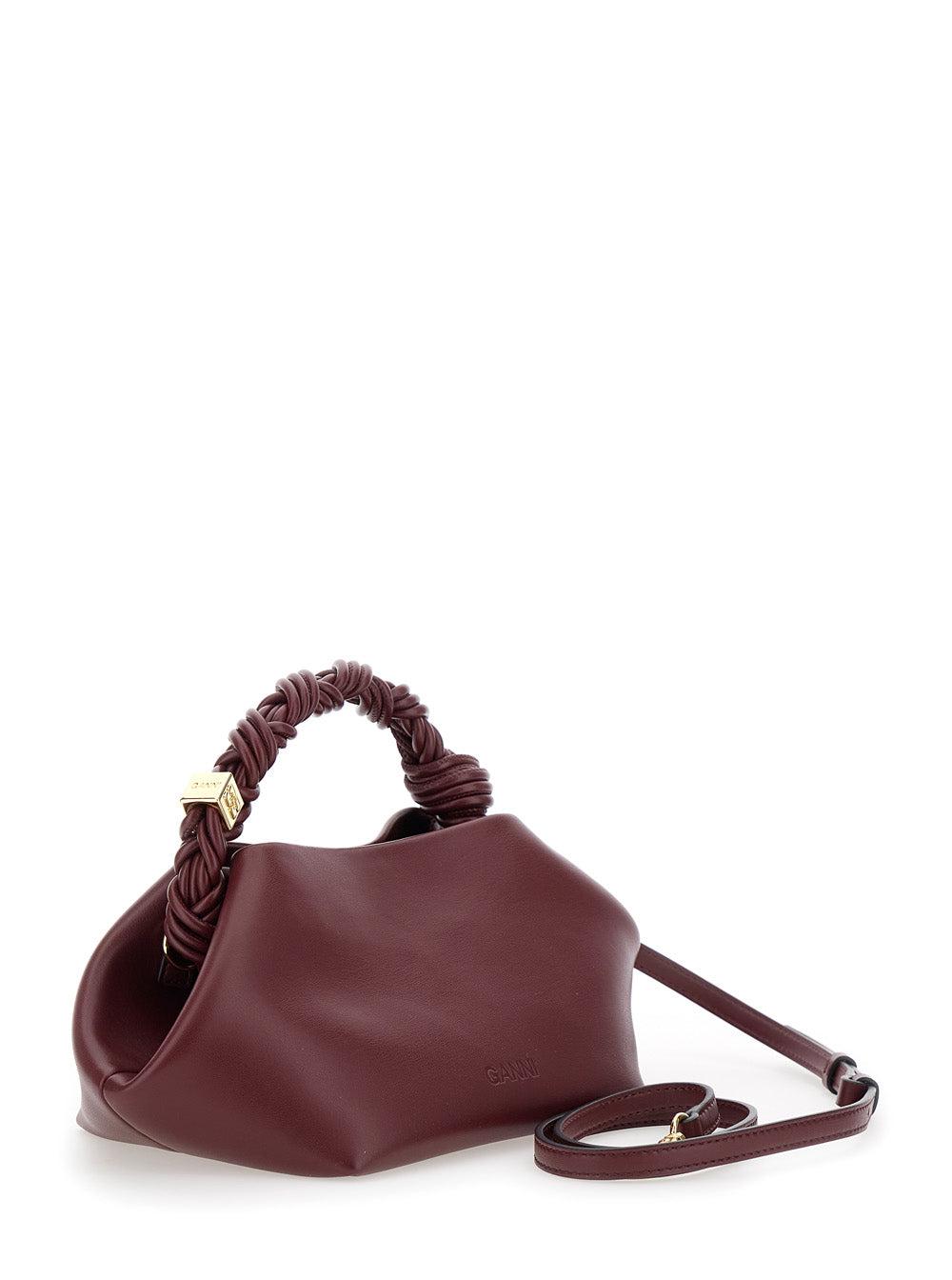 GANNI Bordeaux Mini Bou Handbag In Red Product Image