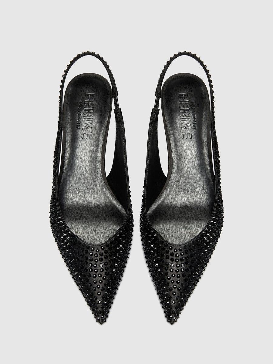 Chantilly Slingback - Noir Crystal Product Image