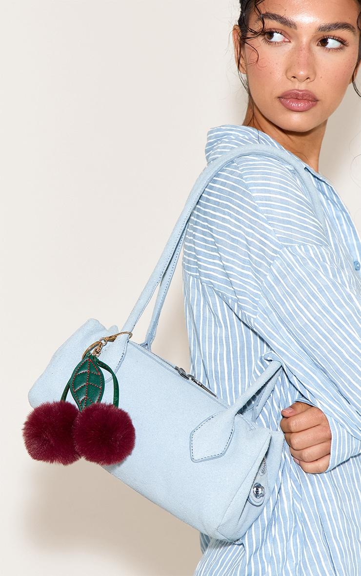 Fluffy Red Cherry Keyring Product Image