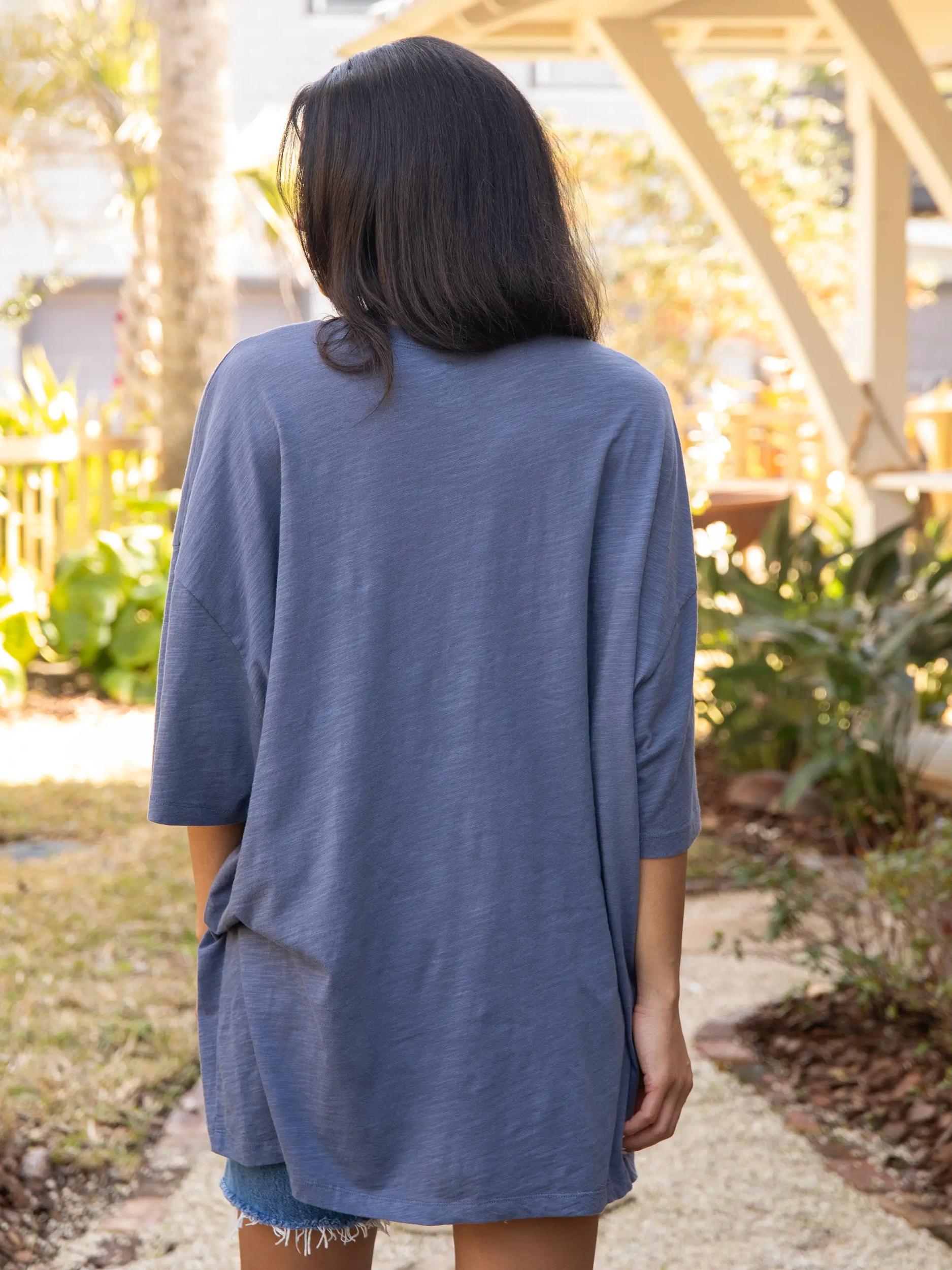 One Size Cotton Easy Tee - Twilight Folk Garden Product Image