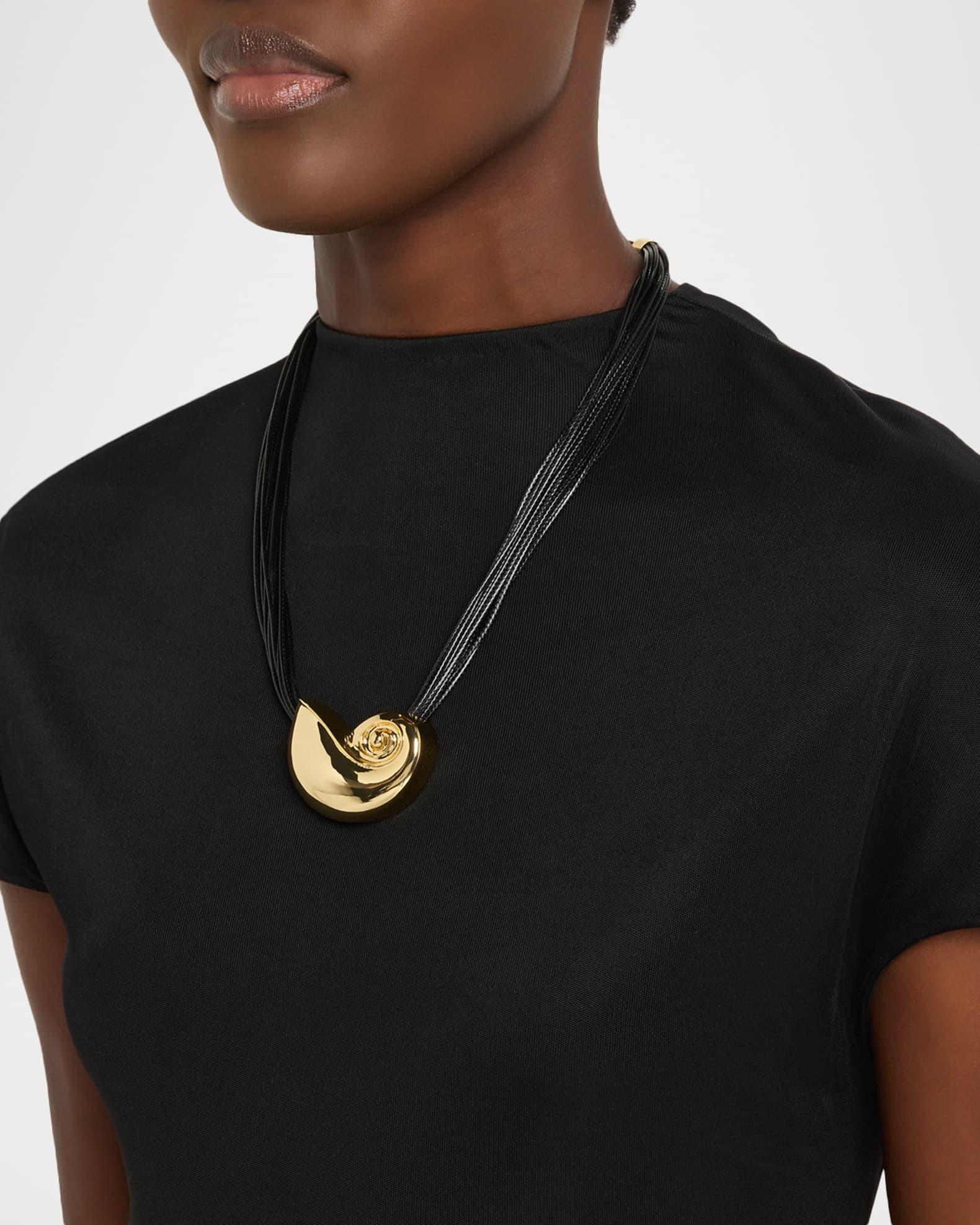 Multi-Strand Cord Seashell Pendant Necklace Product Image