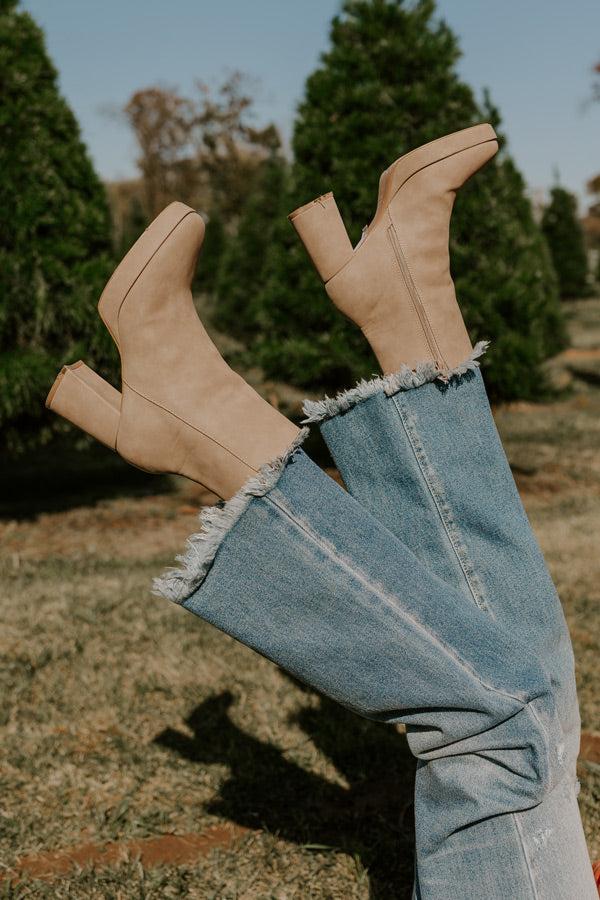 The Alondra Faux Nubuck Boot In Taupe Product Image