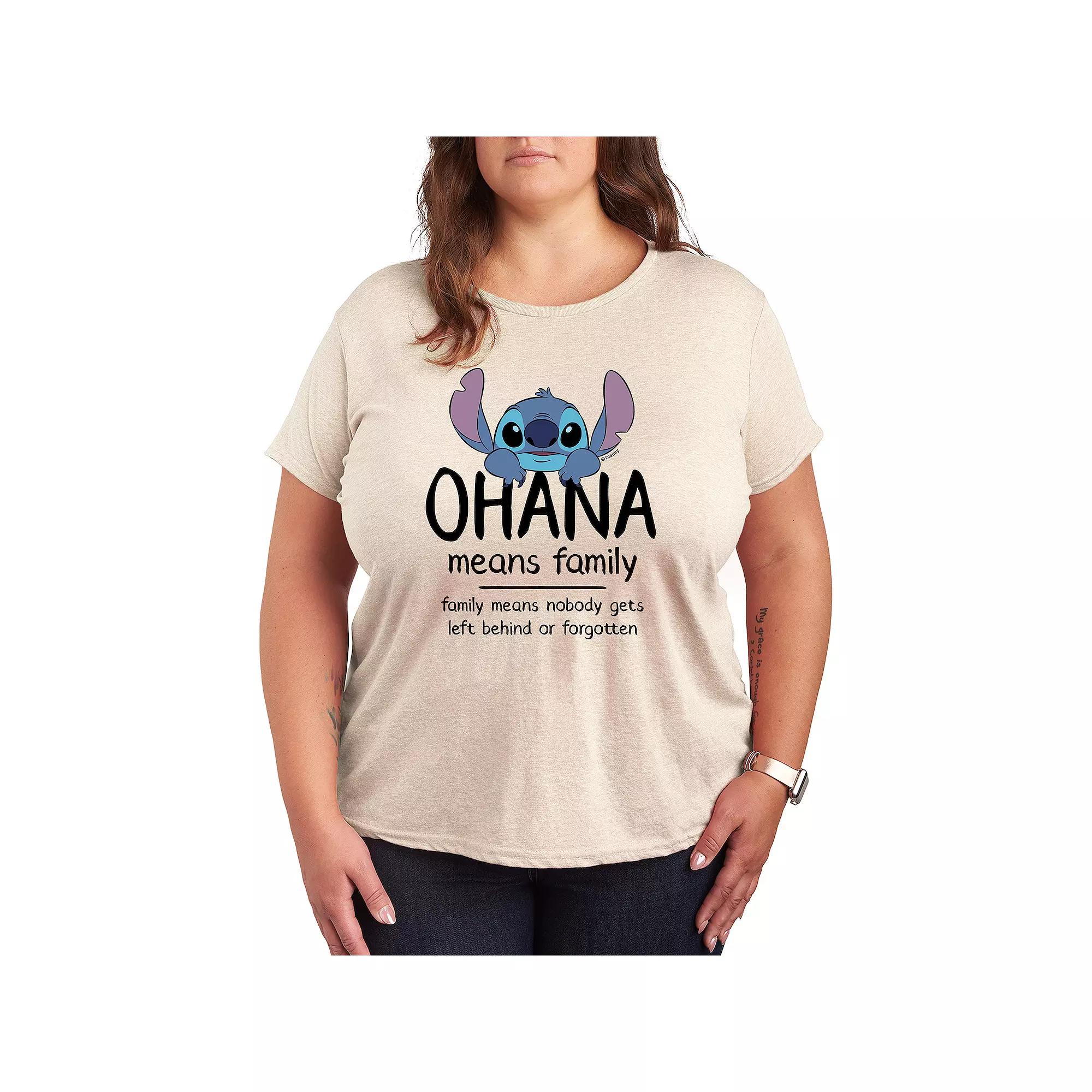 Disney's Lilo & Stitch Plus Ohana Graphic Tee, Women's,  Product Image