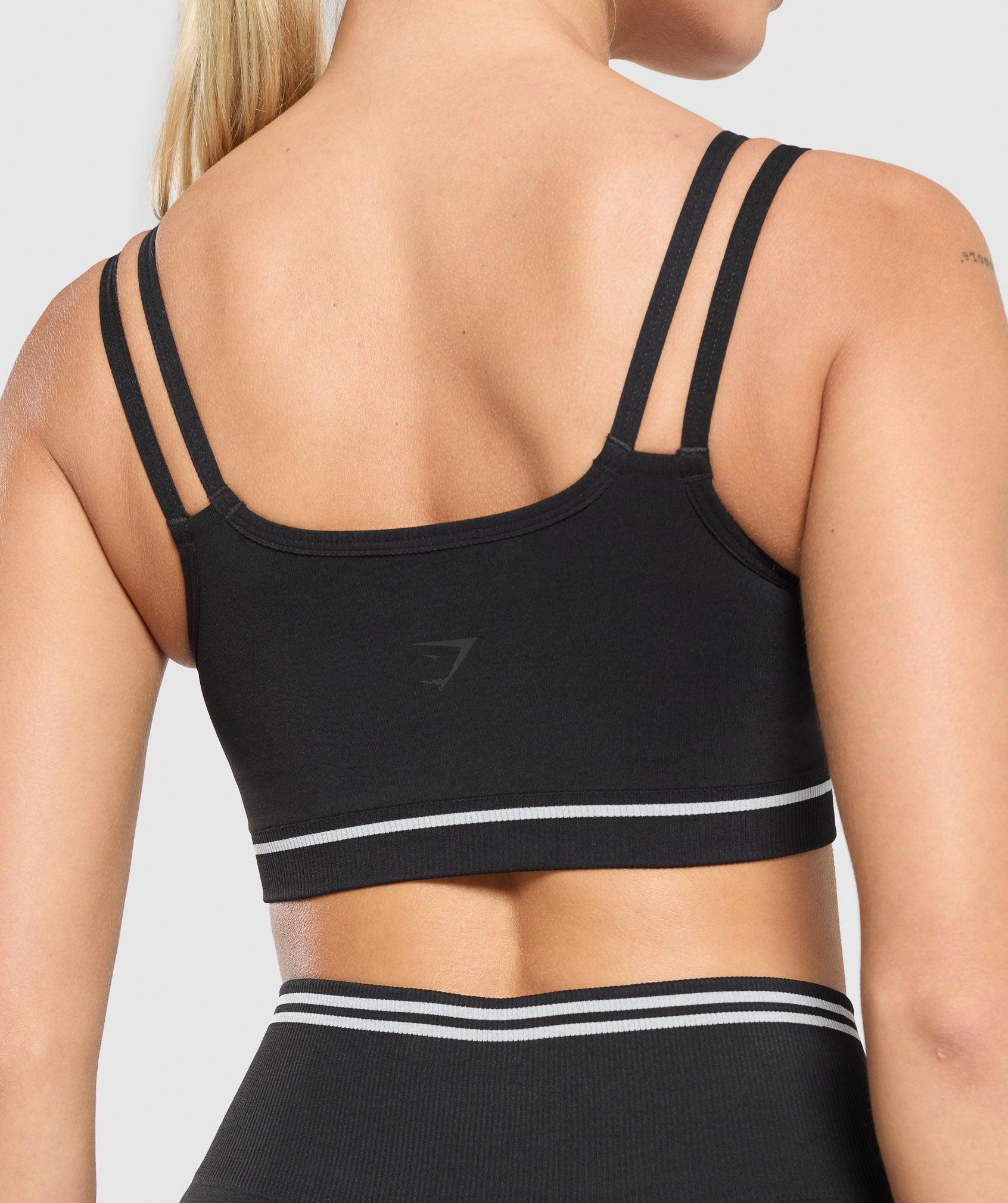 Gymshark Contrast Seamless Sports Bra - Black Female Product Image
