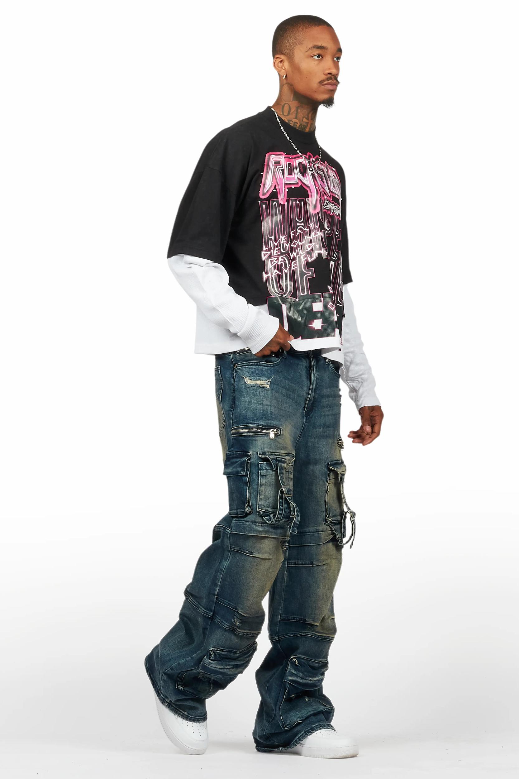 Berdi Dirty Wash Baggy Fit Jean Male Product Image