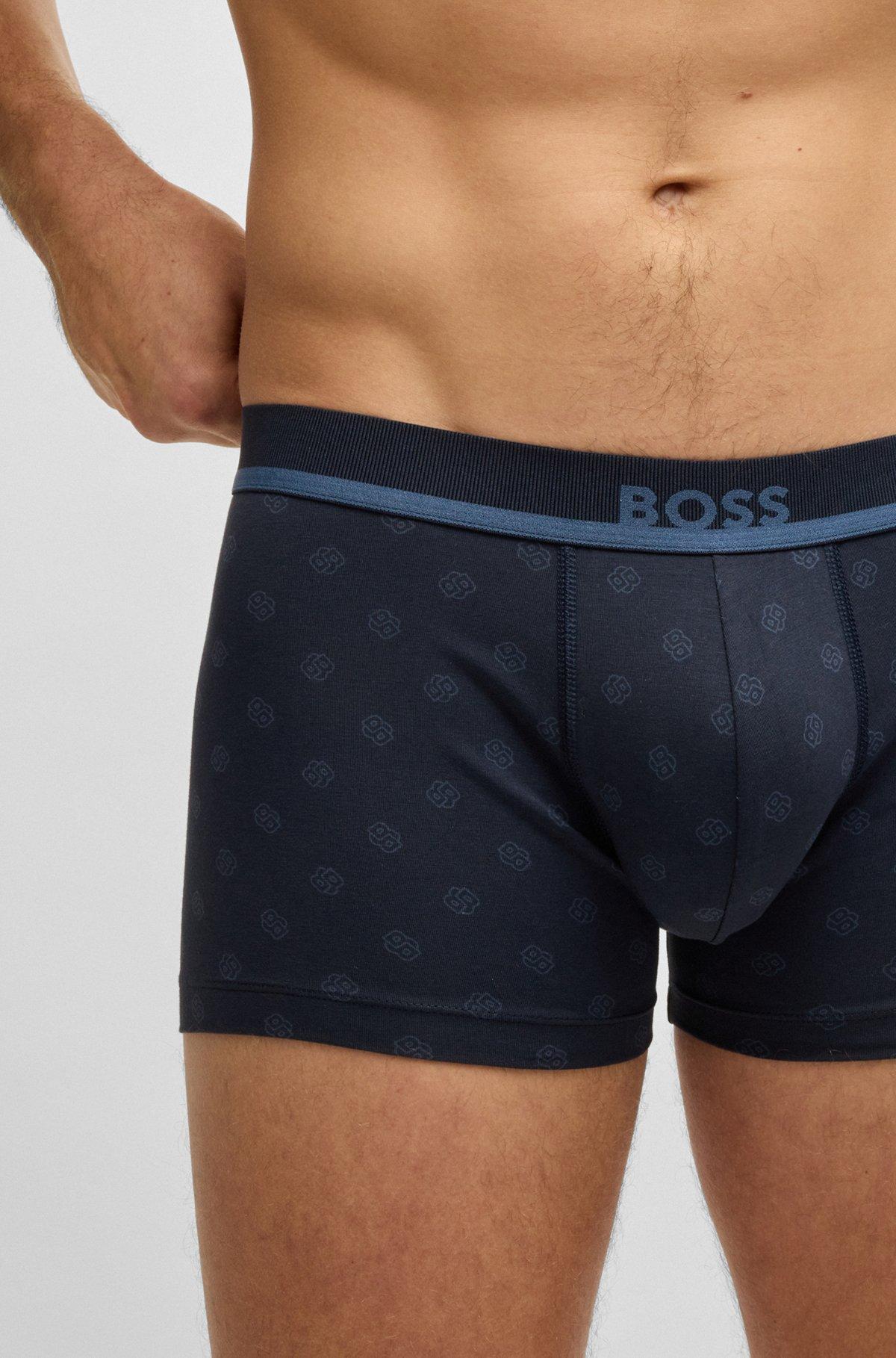 Stretch-cotton trunks with all-over print Product Image