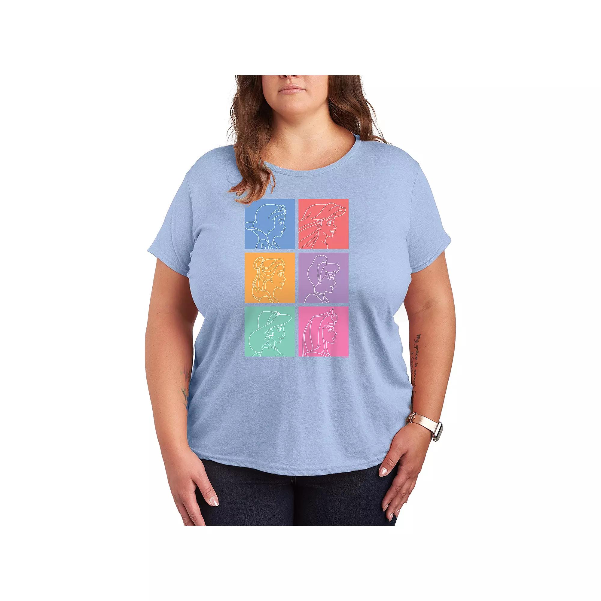 Disney Princess Plus Princess Grid Graphic Tee, Women's,  Product Image