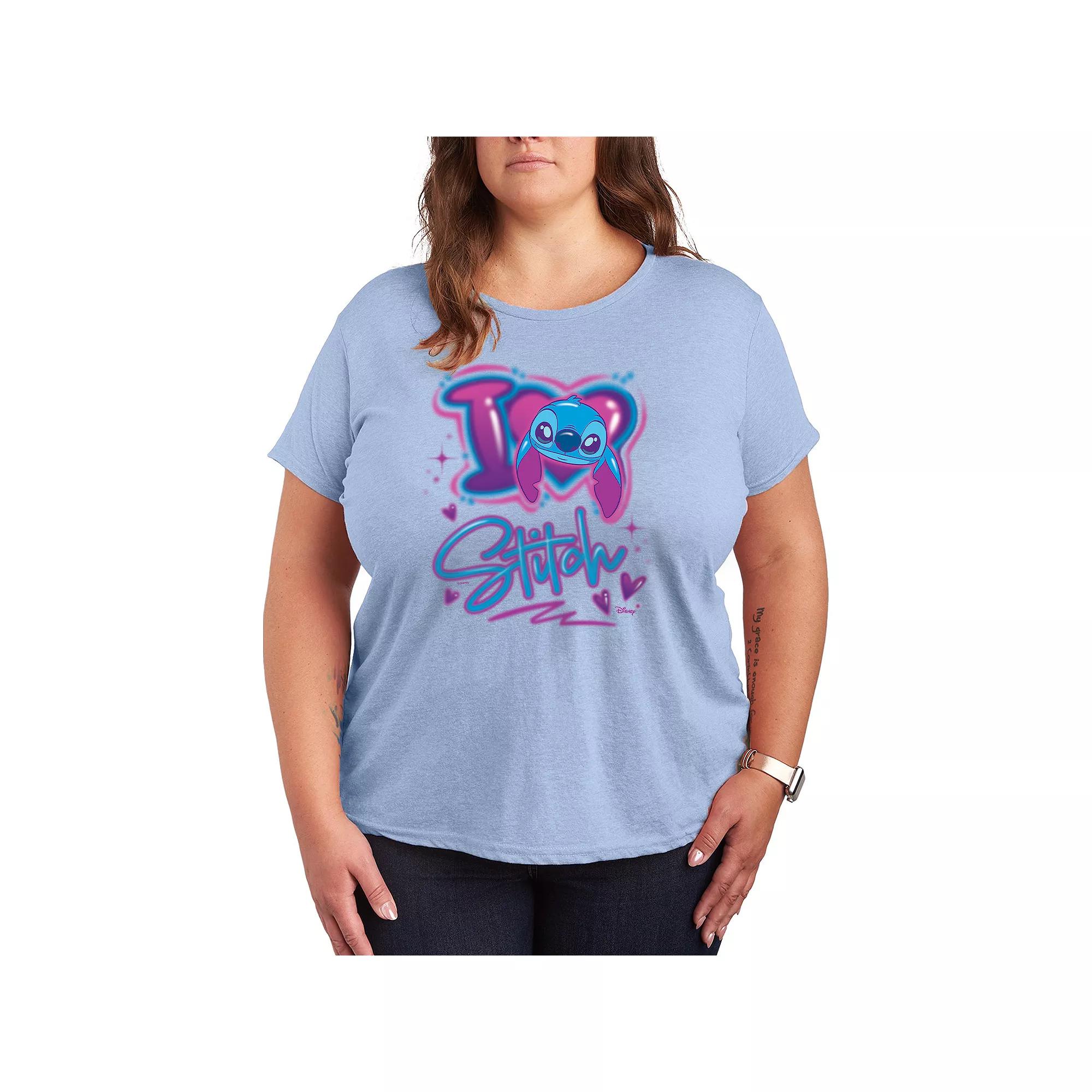Disney's Lilo & Stitch Plus I Love Stitch Graphic Tee, Women's,  Product Image