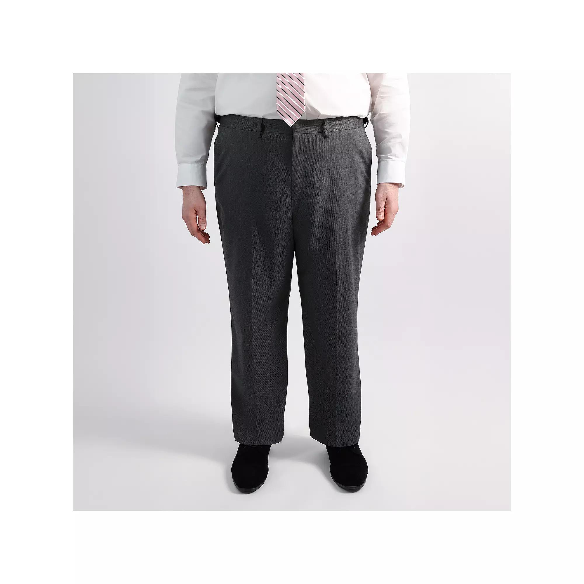 Big & Tall J.M. Haggar™ Diamond Weave Tailored Fit Flat Front Suit Separates Pant, Men's,  Product Image