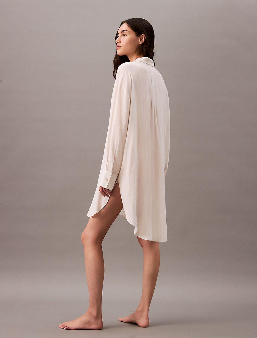 Woven Viscose Relaxed Shirt Dress Product Image