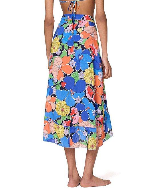 kate spade new york Coastal Floral Multi Ruffle Wrap Pareo Swim Cover-Up Product Image