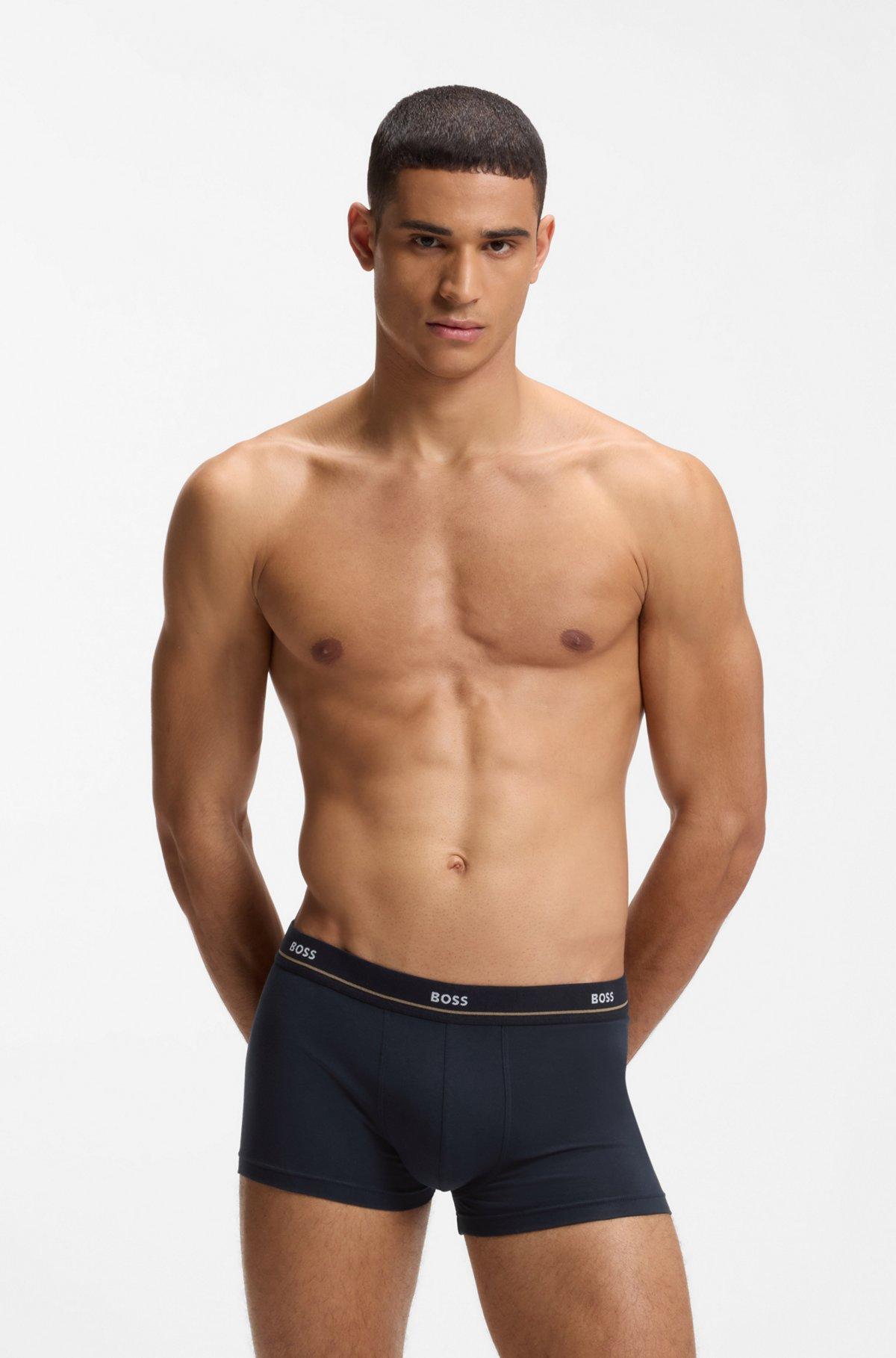 Five-pack of stretch-cotton trunks with logo waistbands Product Image