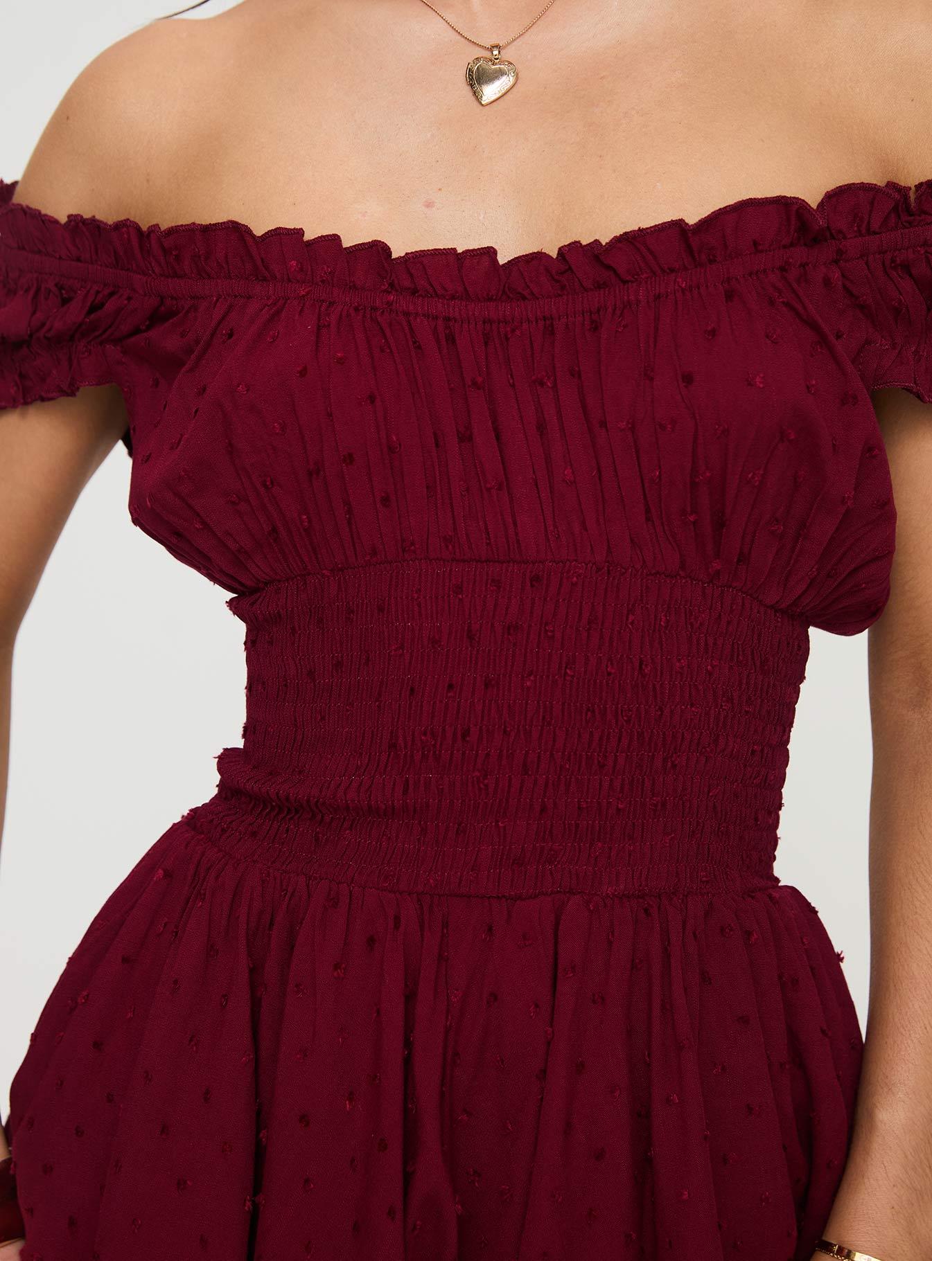 The Love Galore Romper Deep Cherry Product Image