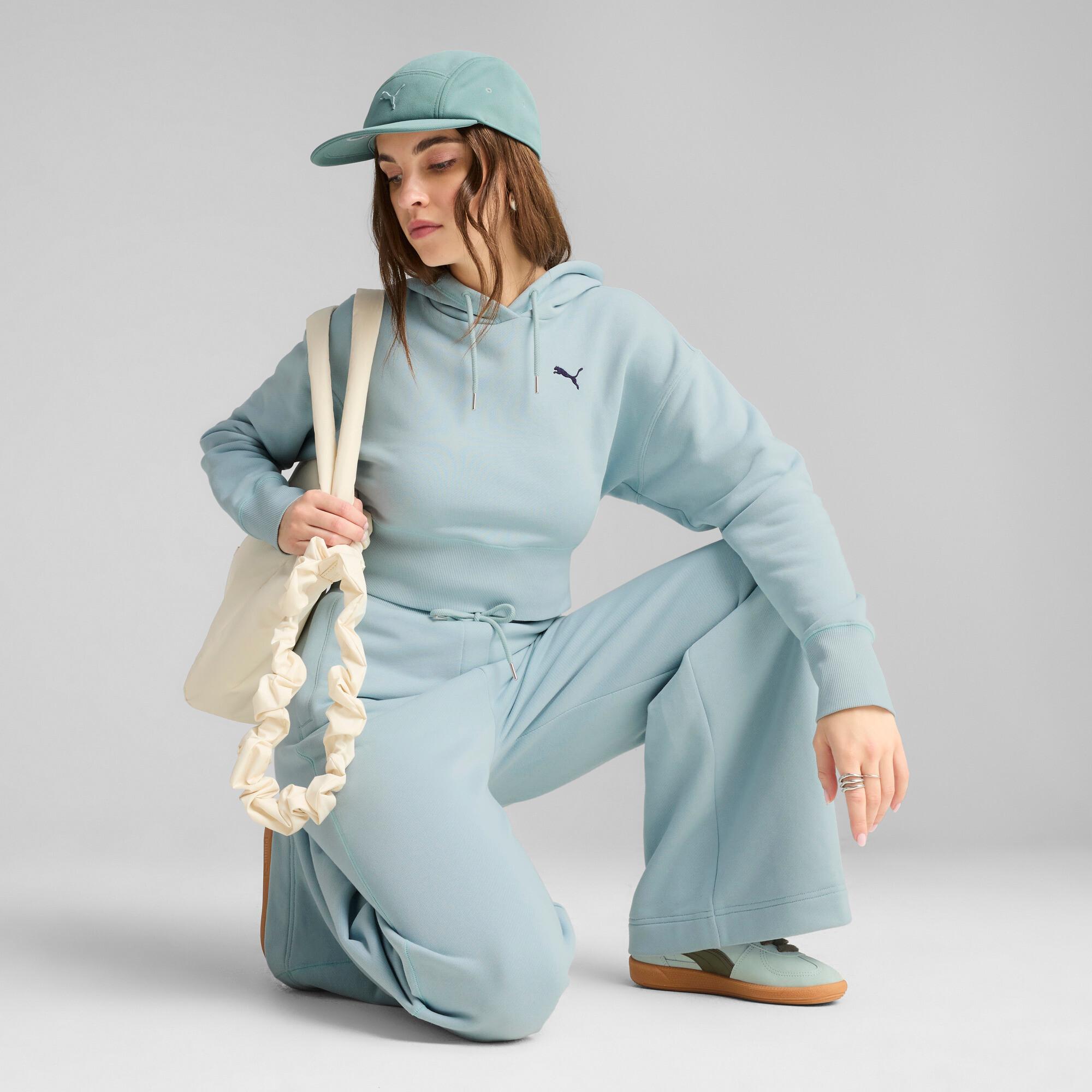 PUMA Premium Essentials Women's Relaxed Graphic Hoodie Product Image